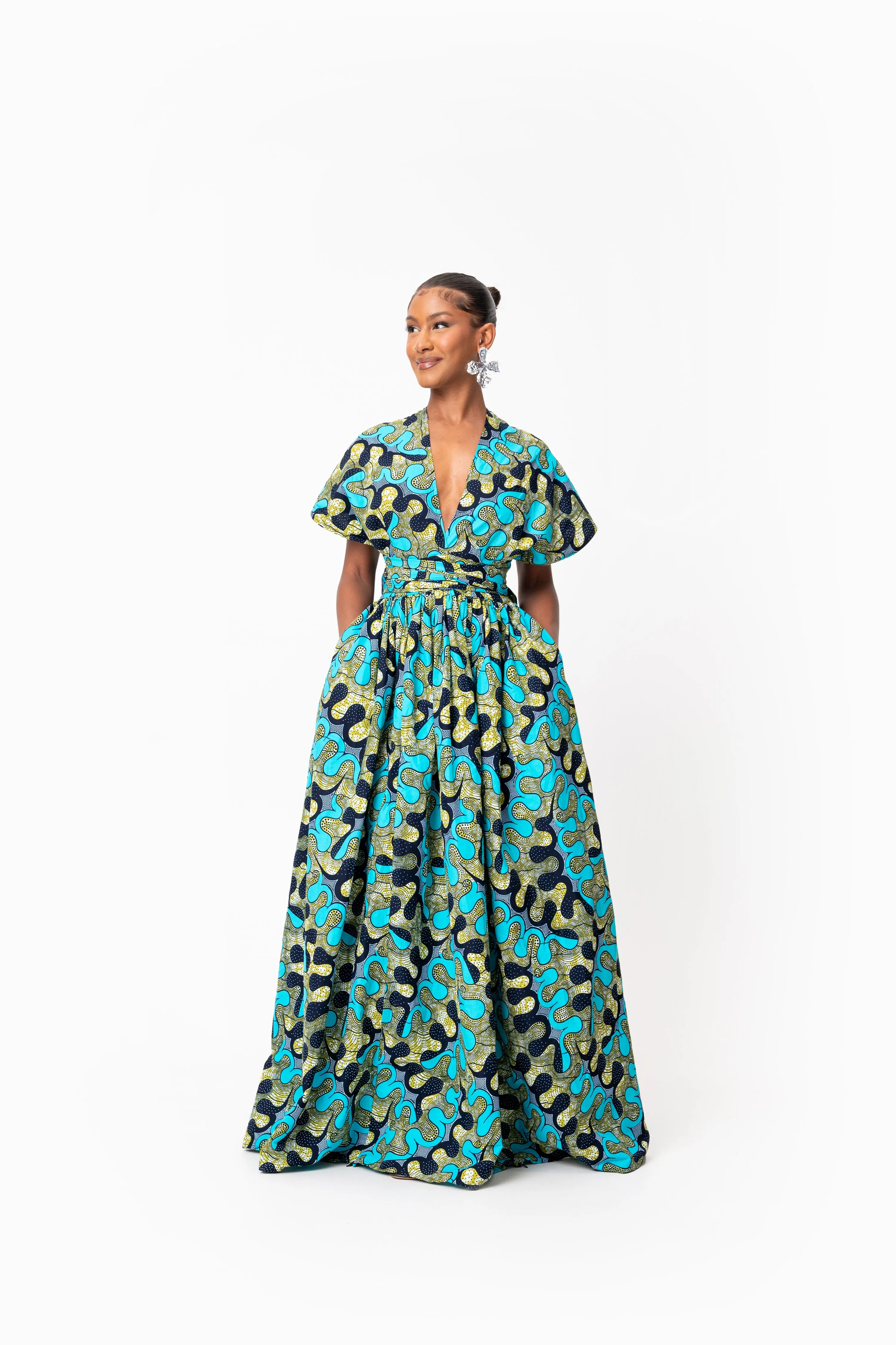 BADE African print Maxi Infinity dress