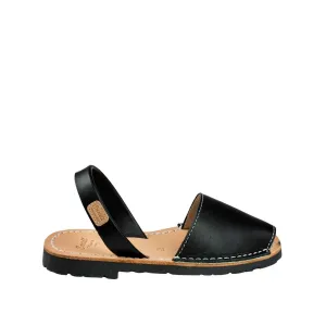 Basic Open Toe Leather Menorcan Sandal For Kids - Iker 1097 Piel