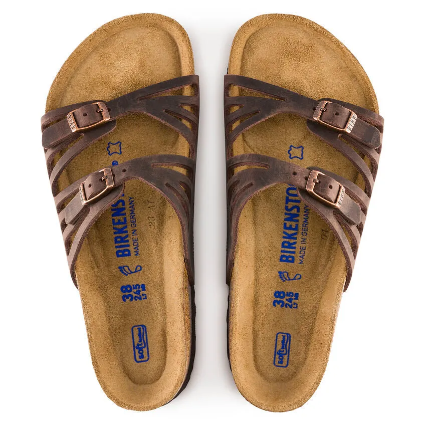 Birkenstock Women's Granada Soft Footbed Oiled Leather (Habana - Regular fit)