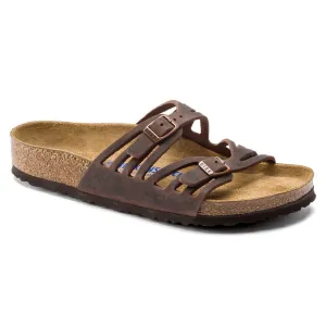 Birkenstock Women's Granada Soft Footbed Oiled Leather (Habana - Regular fit)