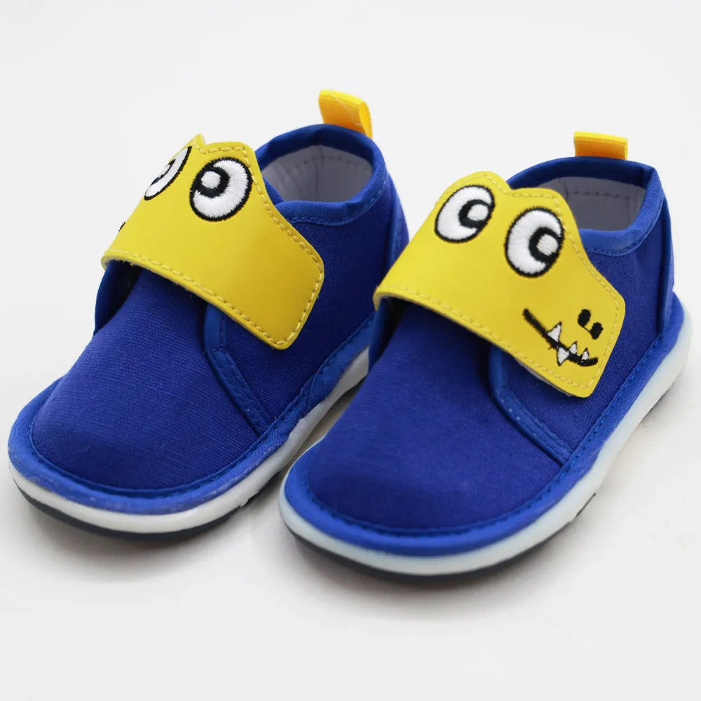 Blue & Yellow Velcro Strap Shoes With Chu Chu Music Sound