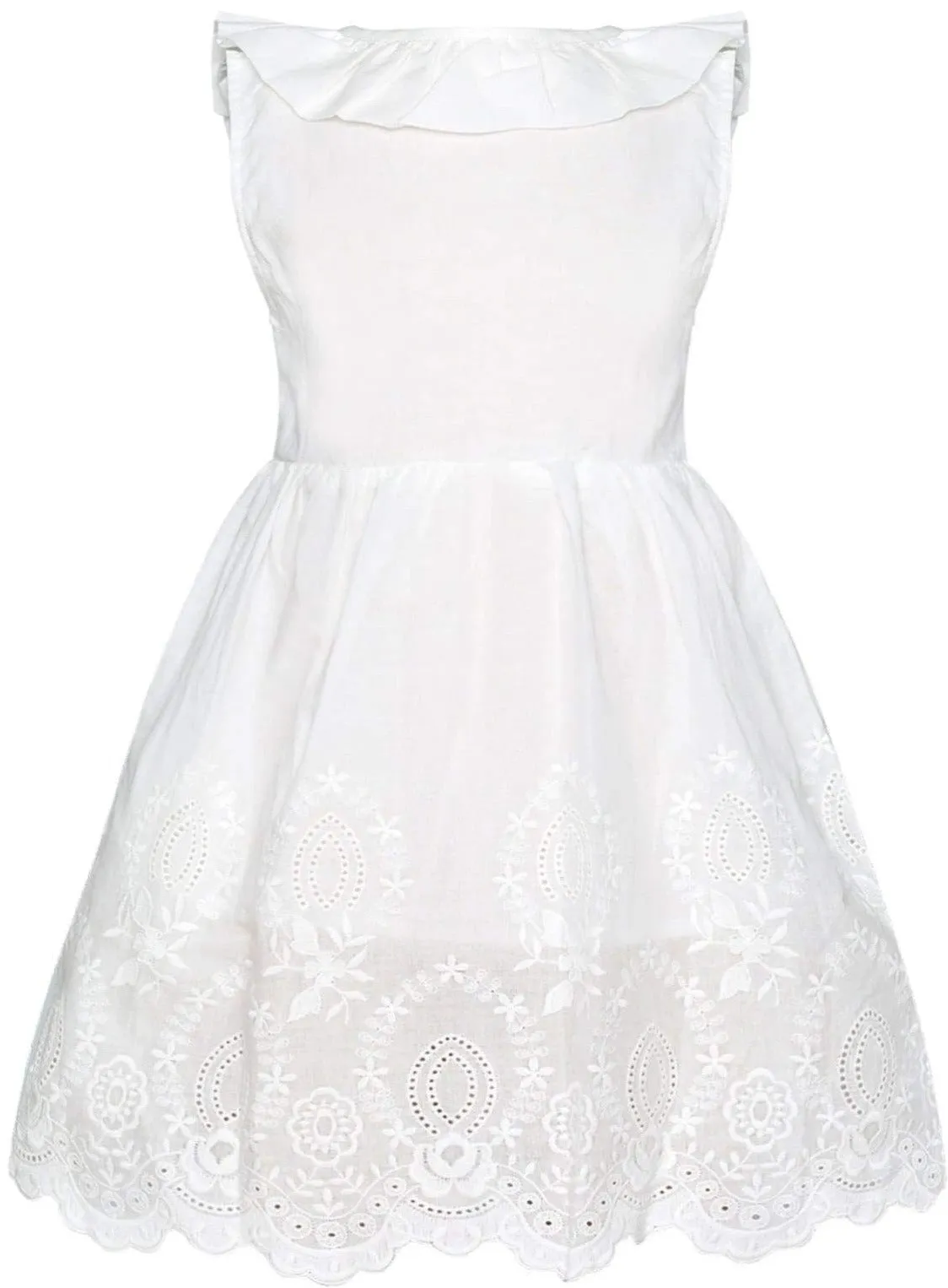 Breezy Baby Doll White Eyelet Ruffle Dress