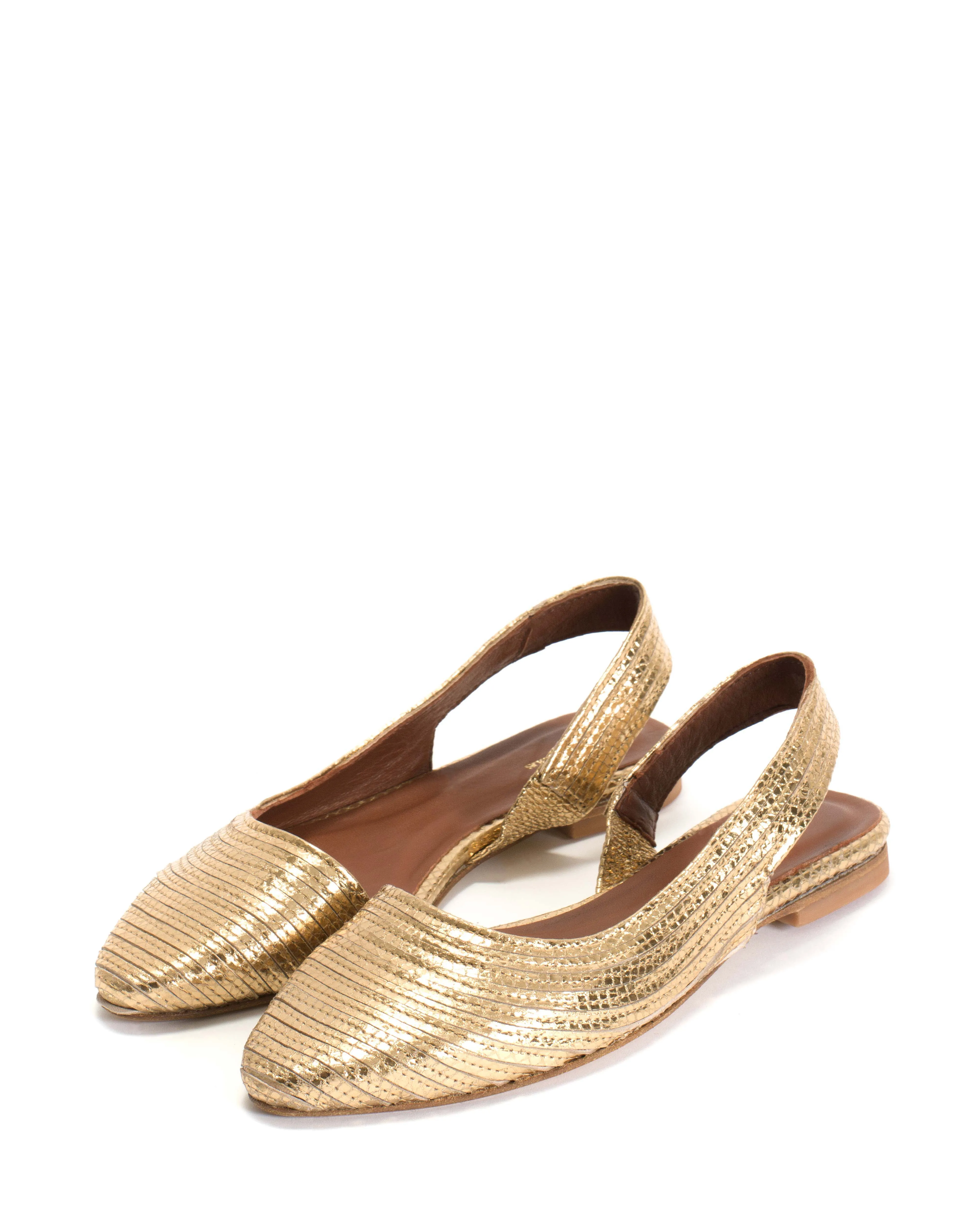 Carla 10 Snake metallic calf Gold