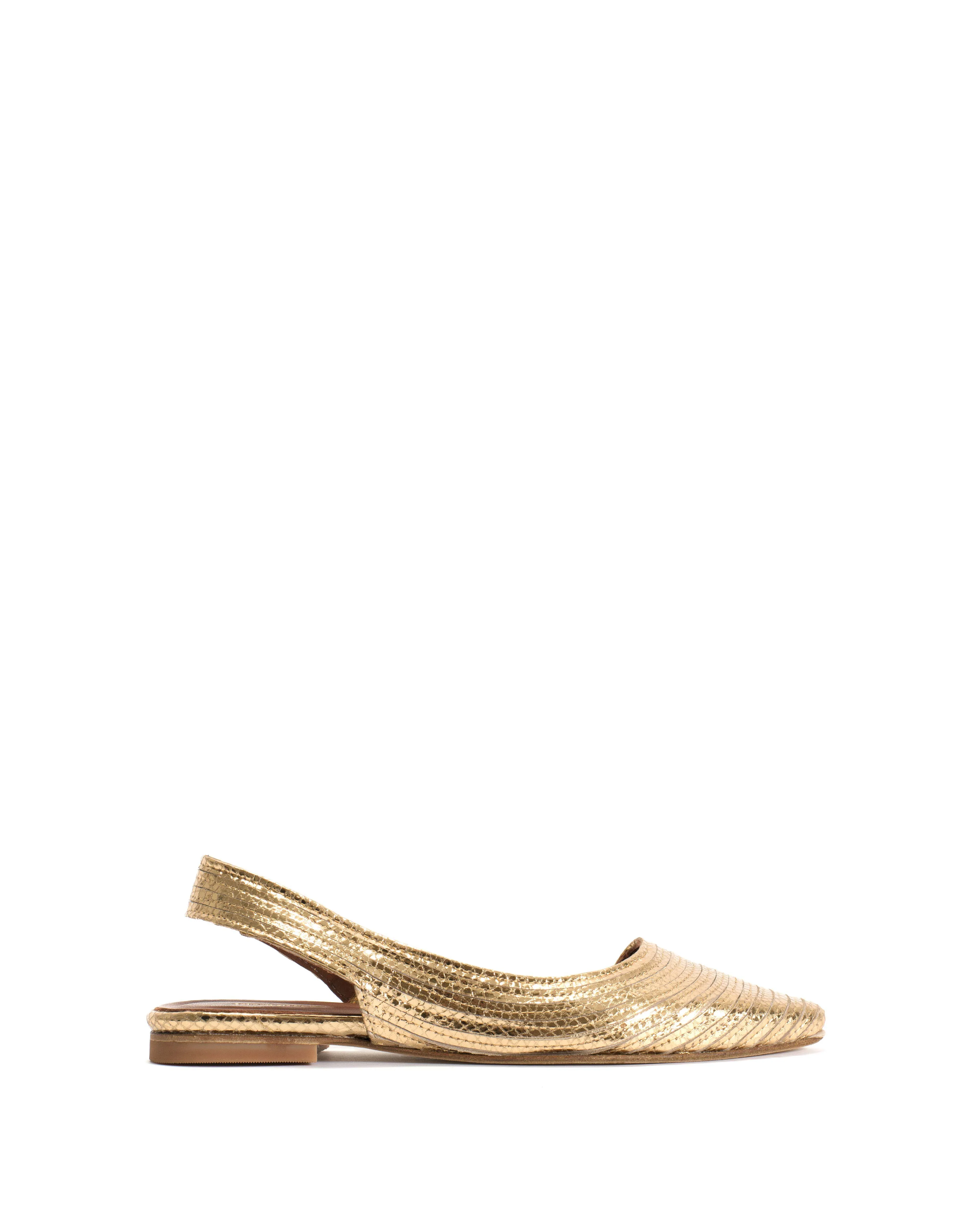 Carla 10 Snake metallic calf Gold