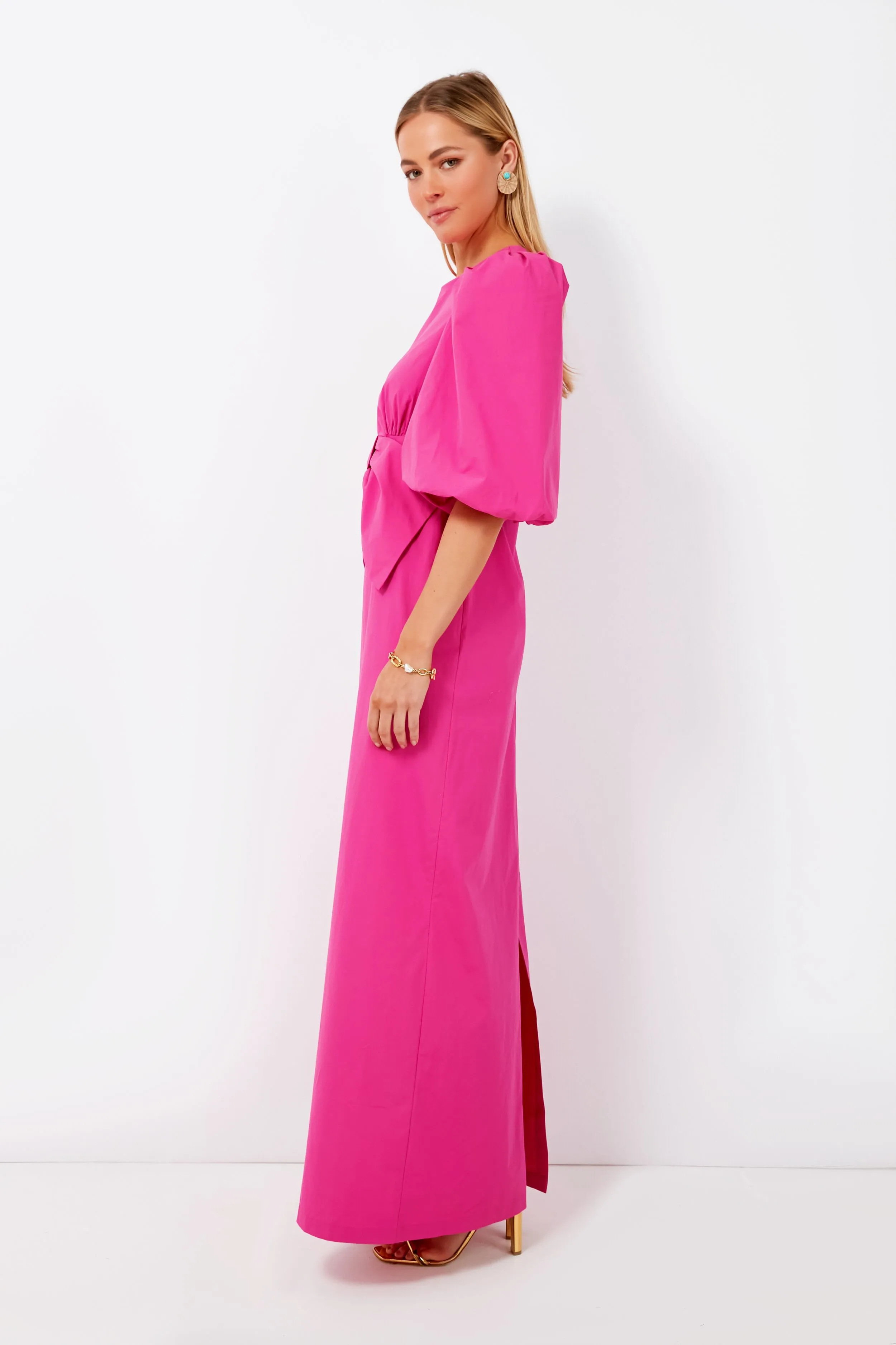 Cherry Bomb Solid Long Dress