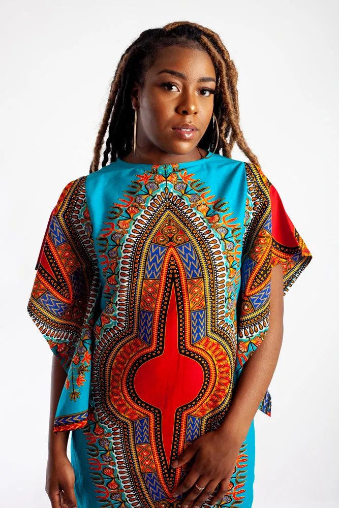 Dashiki Mini Dress (Batwing)