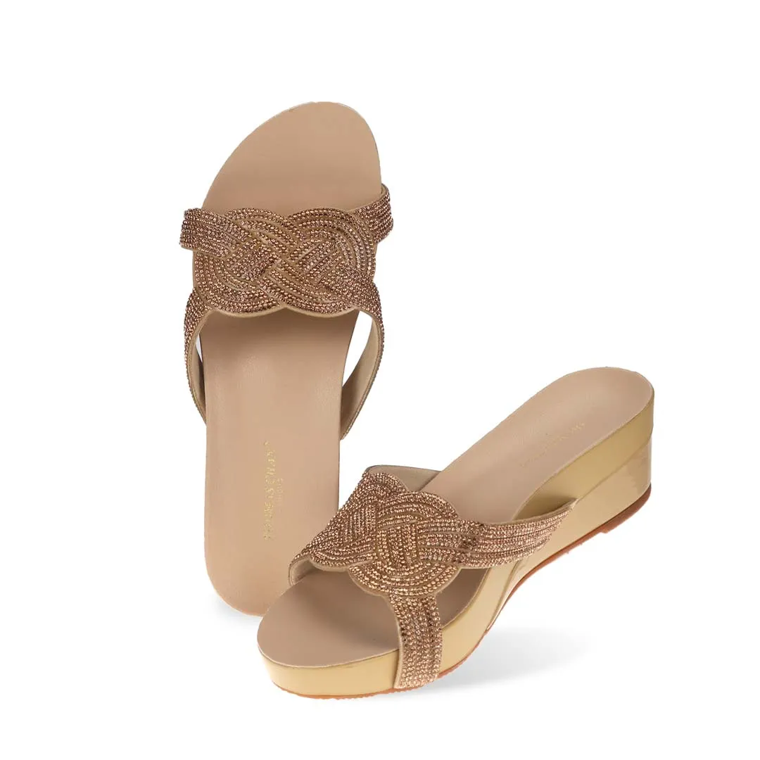 Diamond Knot-Decor Slide on Sandals