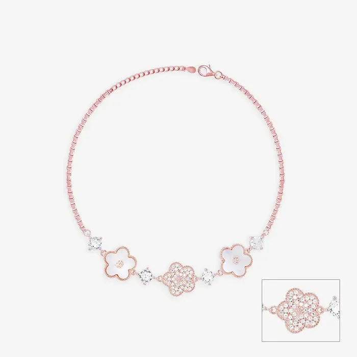 Flower Petal Stone Anklet