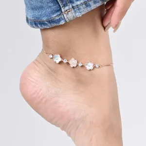 Flower Petal Stone Anklet