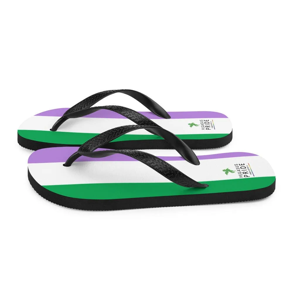 Genderqueer Pride Flag Flip-Flops Sandals