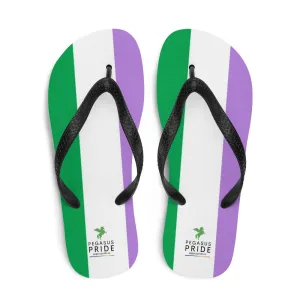 Genderqueer Pride Flag Flip-Flops Sandals