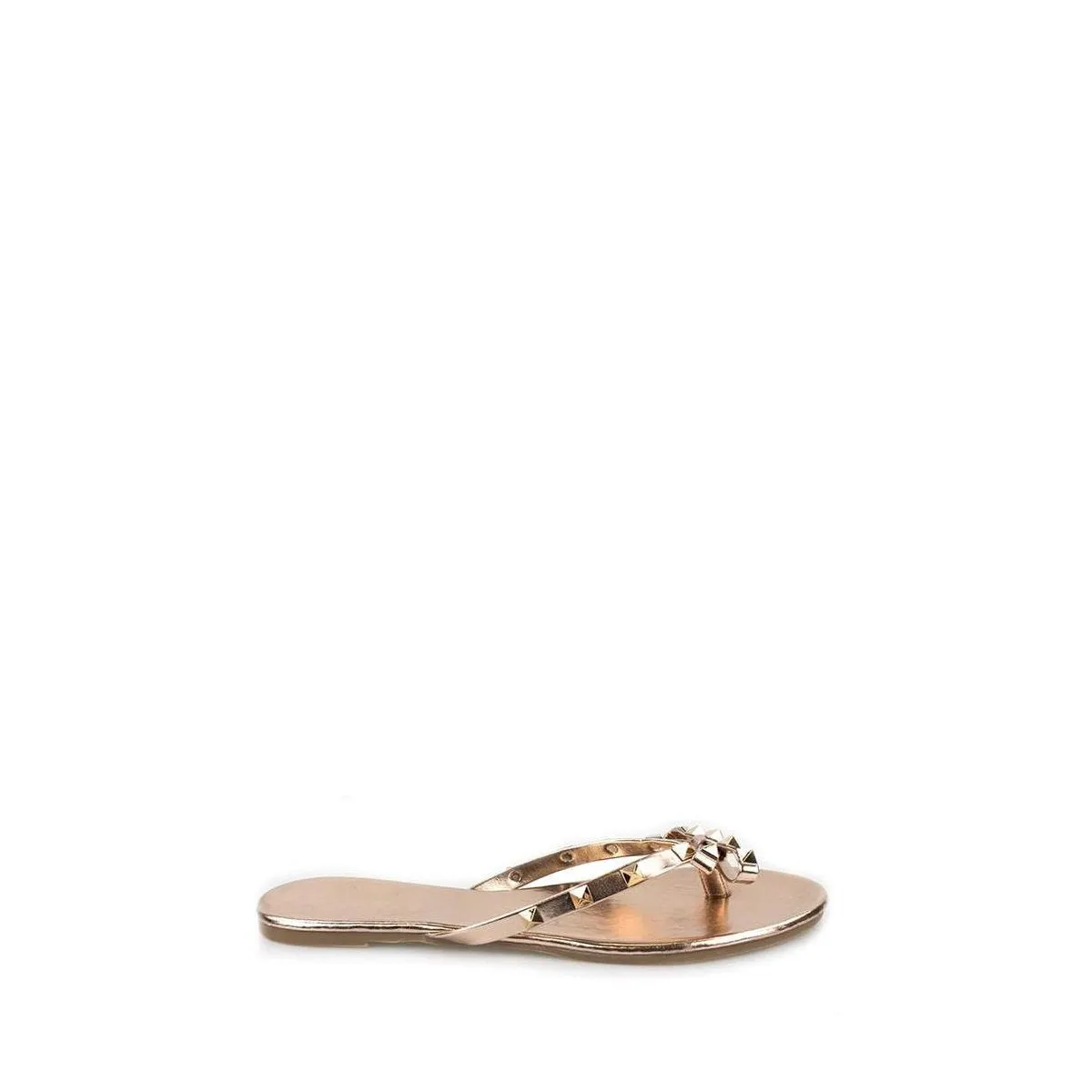 GIA Slip On Rockstud Toe Post Sandal