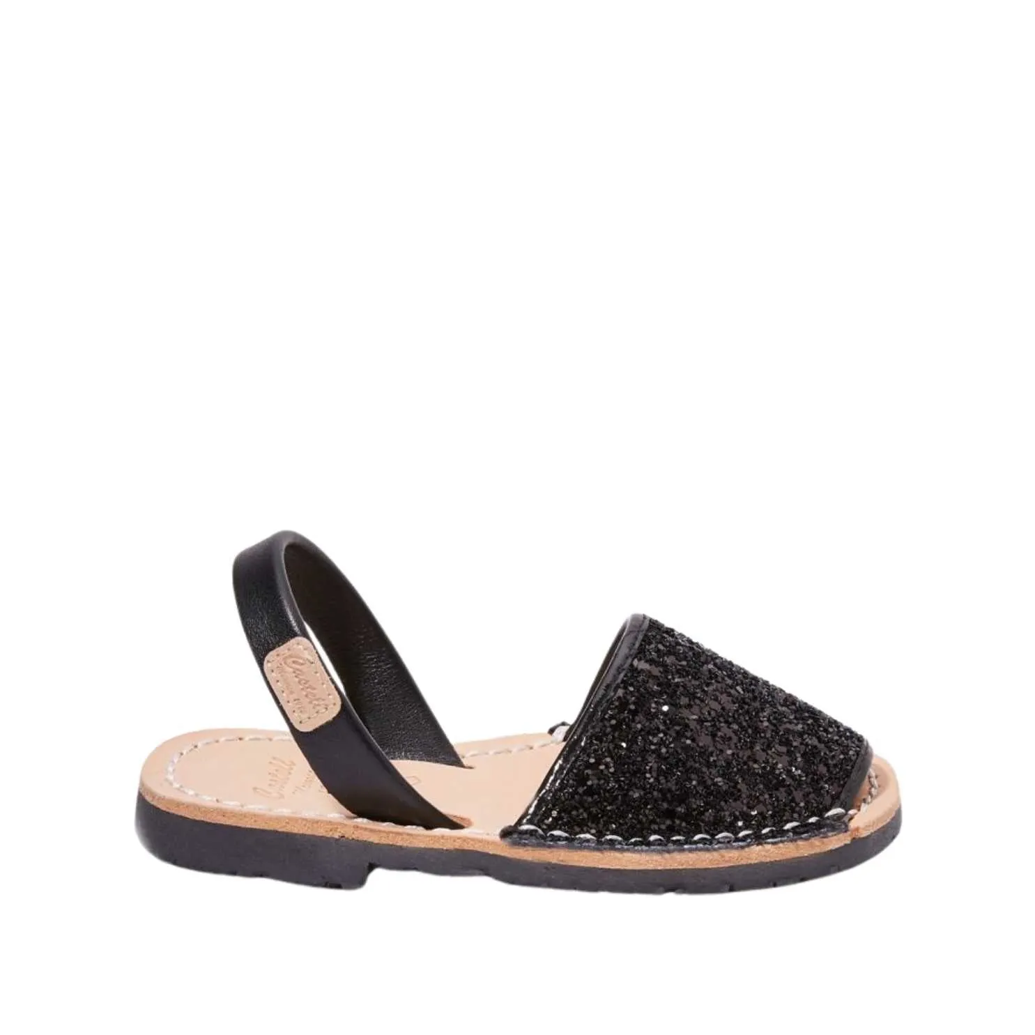 Glittery Leather Menorcan Sandal For Kids - Iker 1097R Glitter