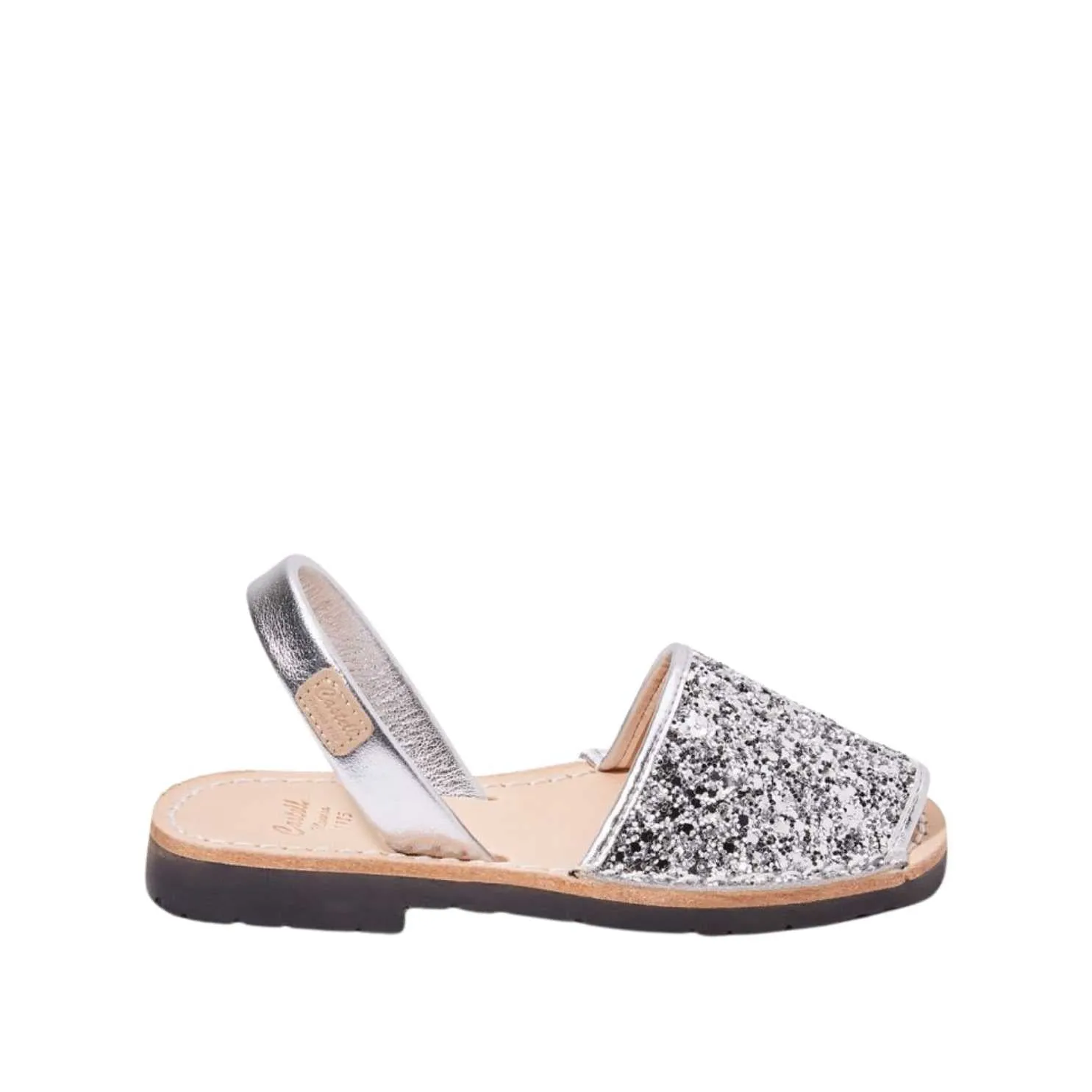 Glittery Leather Menorcan Sandal For Kids - Iker 1097R