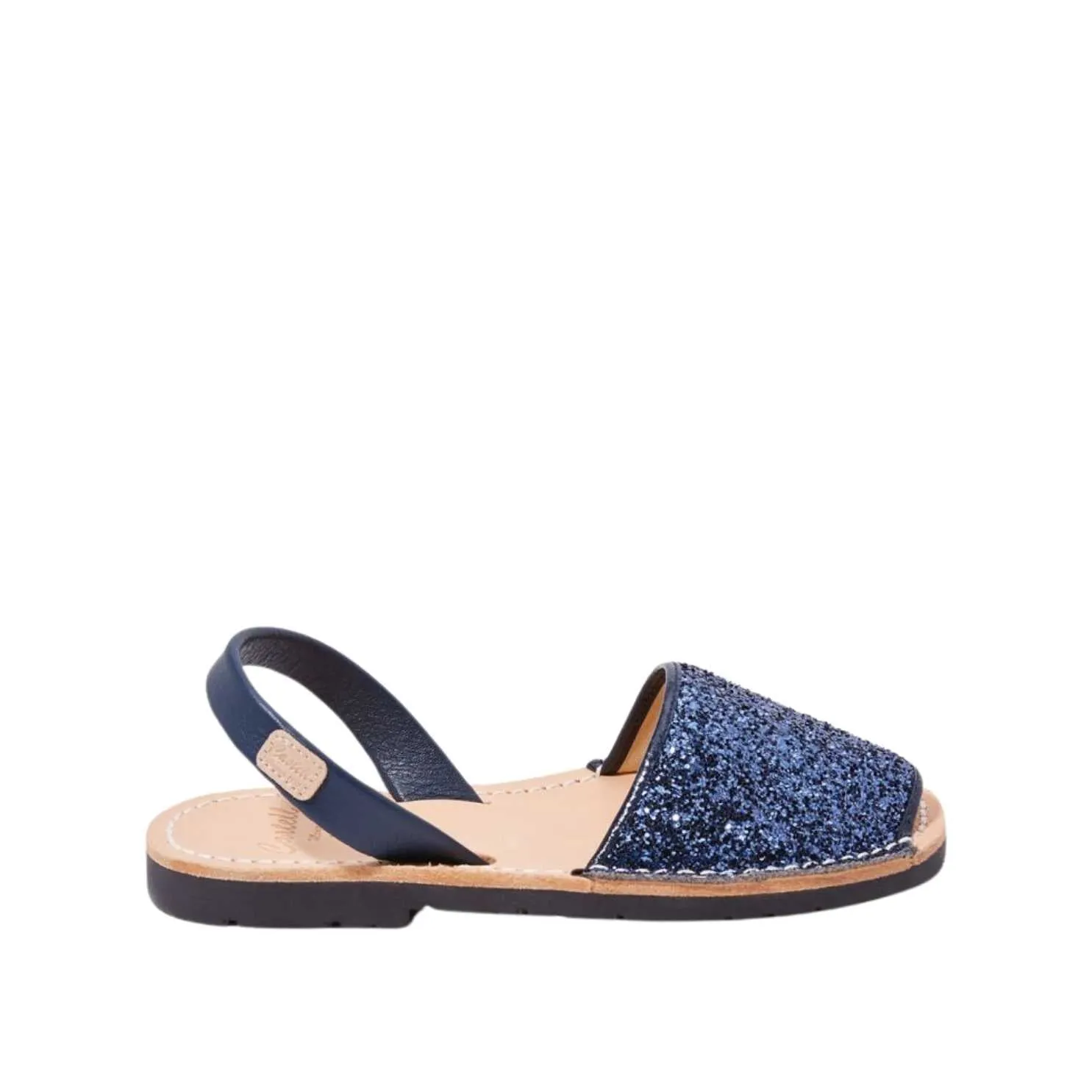 Glittery Leather Menorcan Sandal For Kids - Iker 1097R