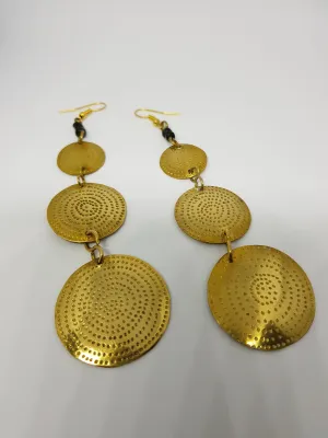 Gold Brass Handmade Earrings