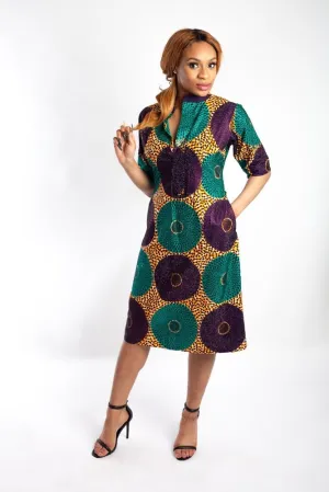 Jewelled Ankara Dress