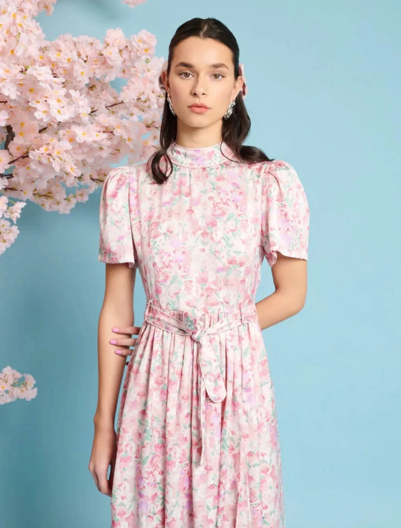 Kanzan Floral Midi Dress