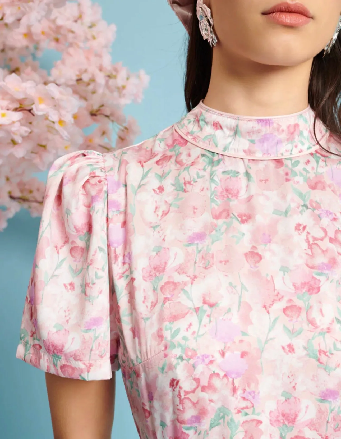 Kanzan Floral Midi Dress