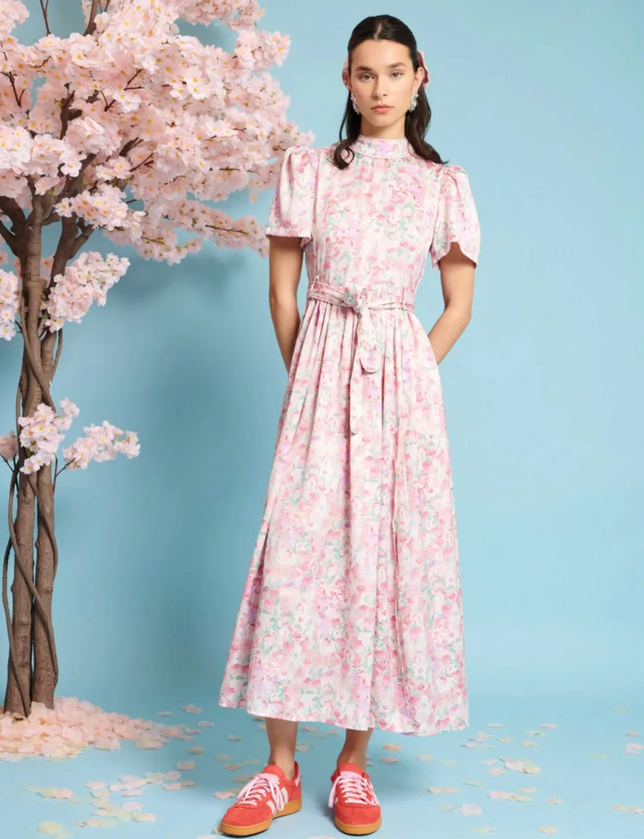 Kanzan Floral Midi Dress