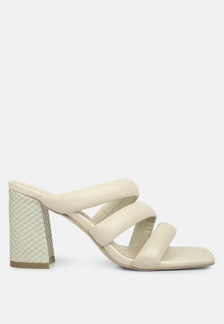 Kywe Textured Heel Chunky Strap Sandals