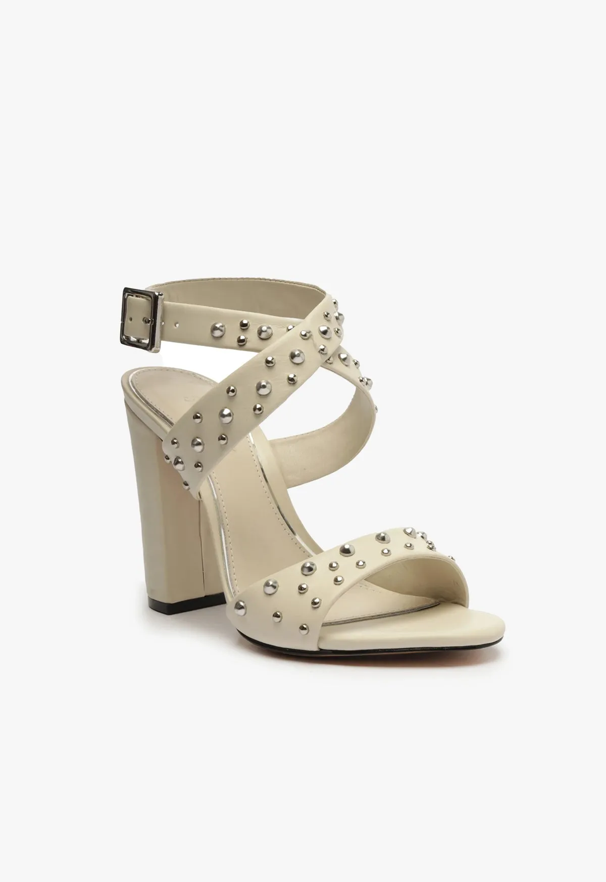 Lizzy Block Leather Sandal