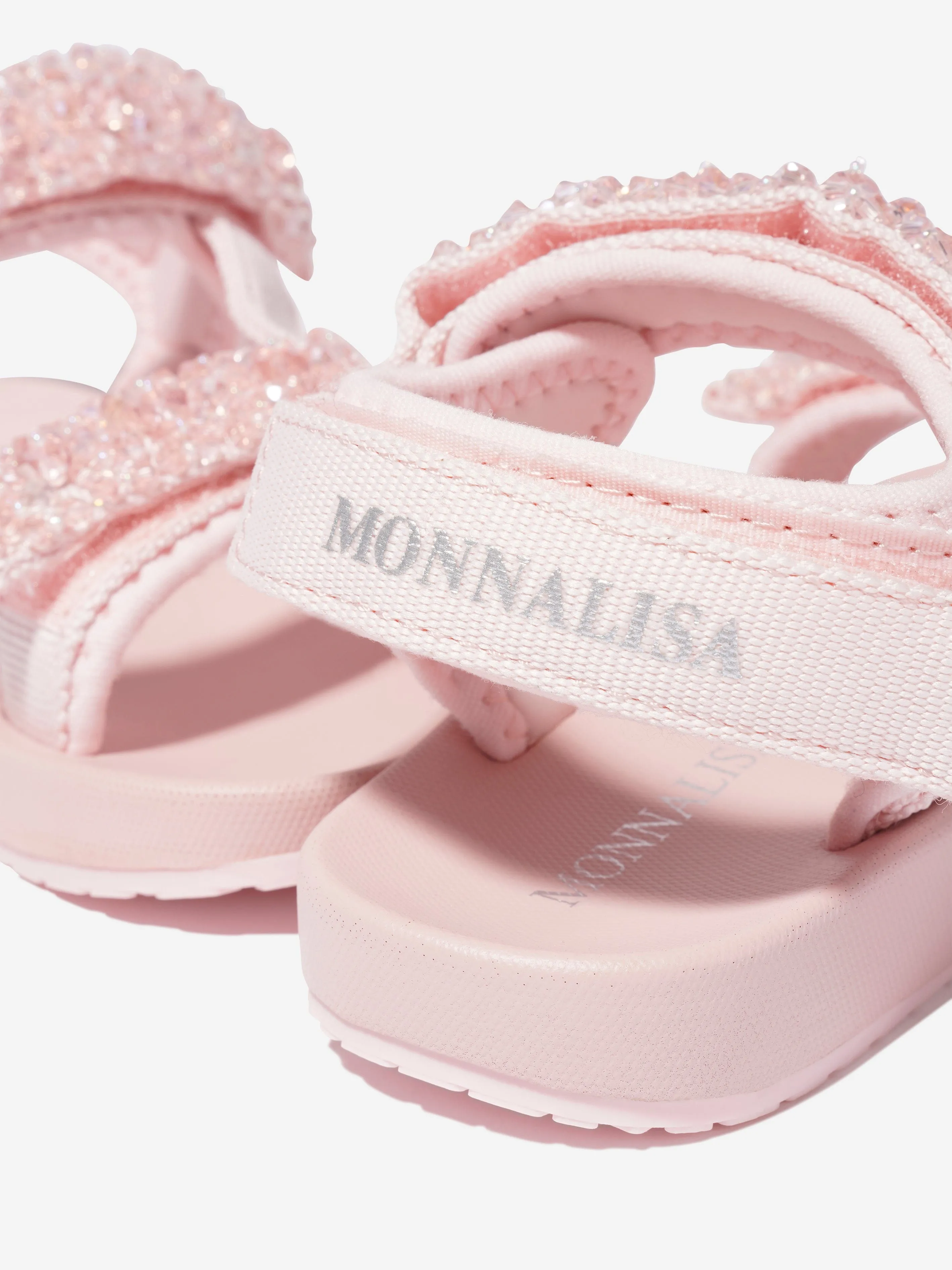 Monnalisa Girls Techno Soft Sandals in Pink