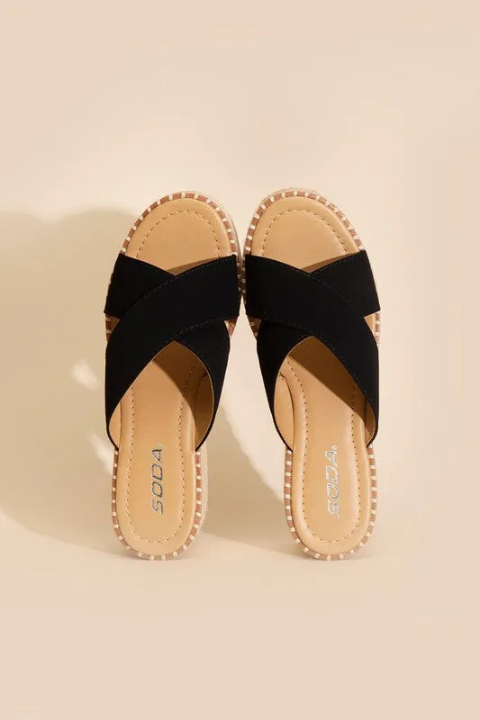 Platform Slide Sandals