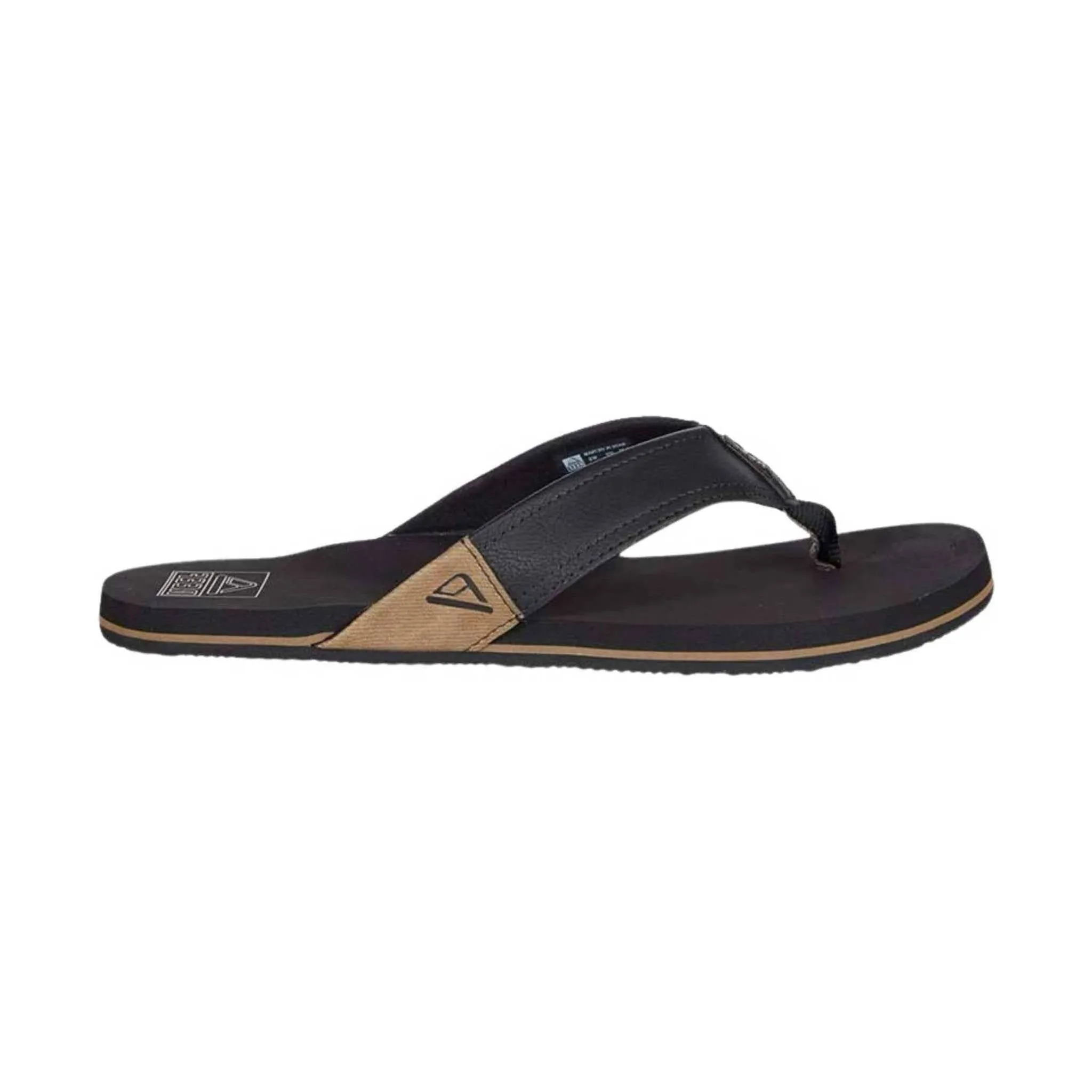 Reef Men's Newport Flip Flop - Black/Tan