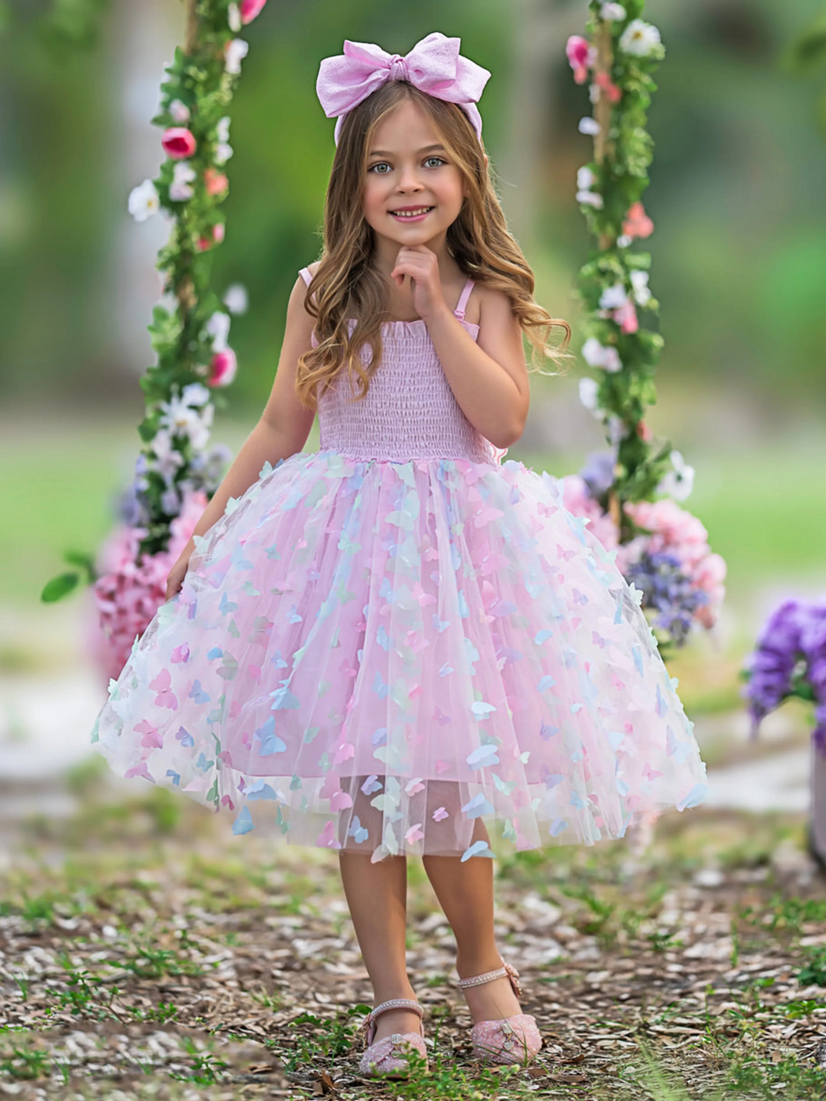 Royal Butterfly Fairy Smocked Dress