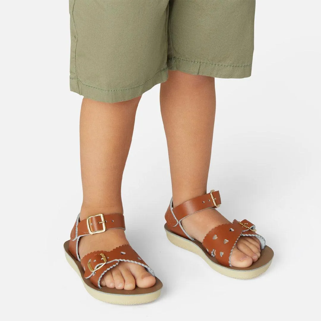 Salt-Water Sun-San Kids Sandals - Sweetheart - Tan