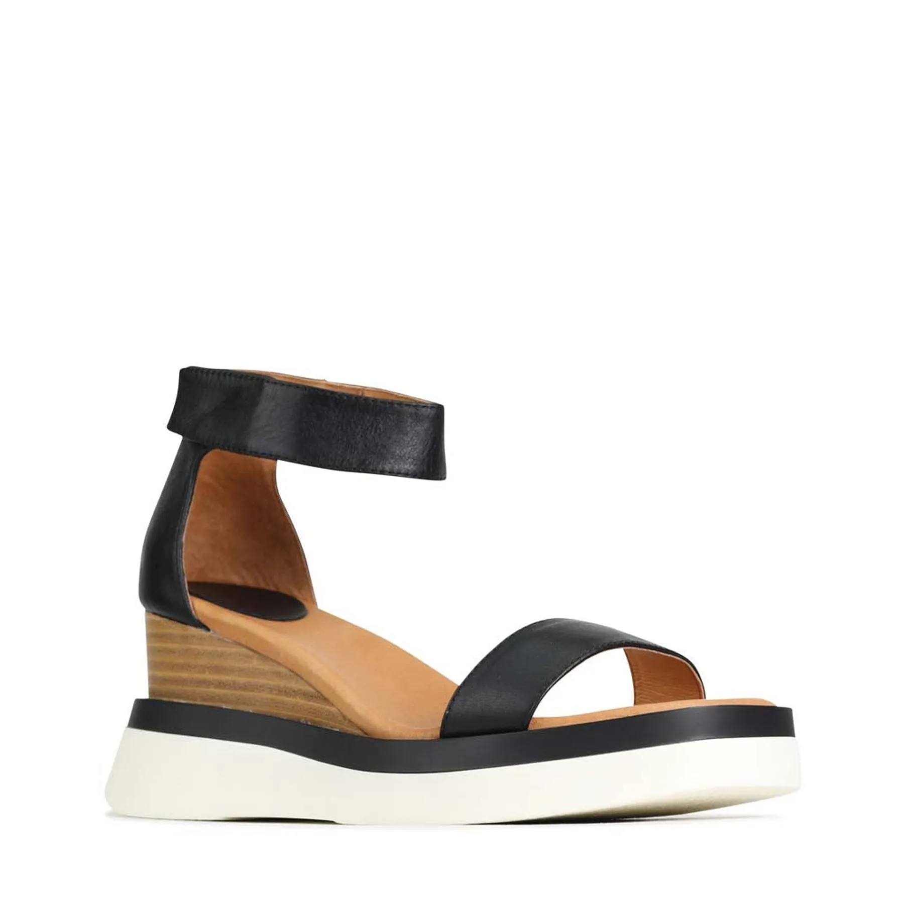 SASKINA LEATHER WEDGE SANDALS