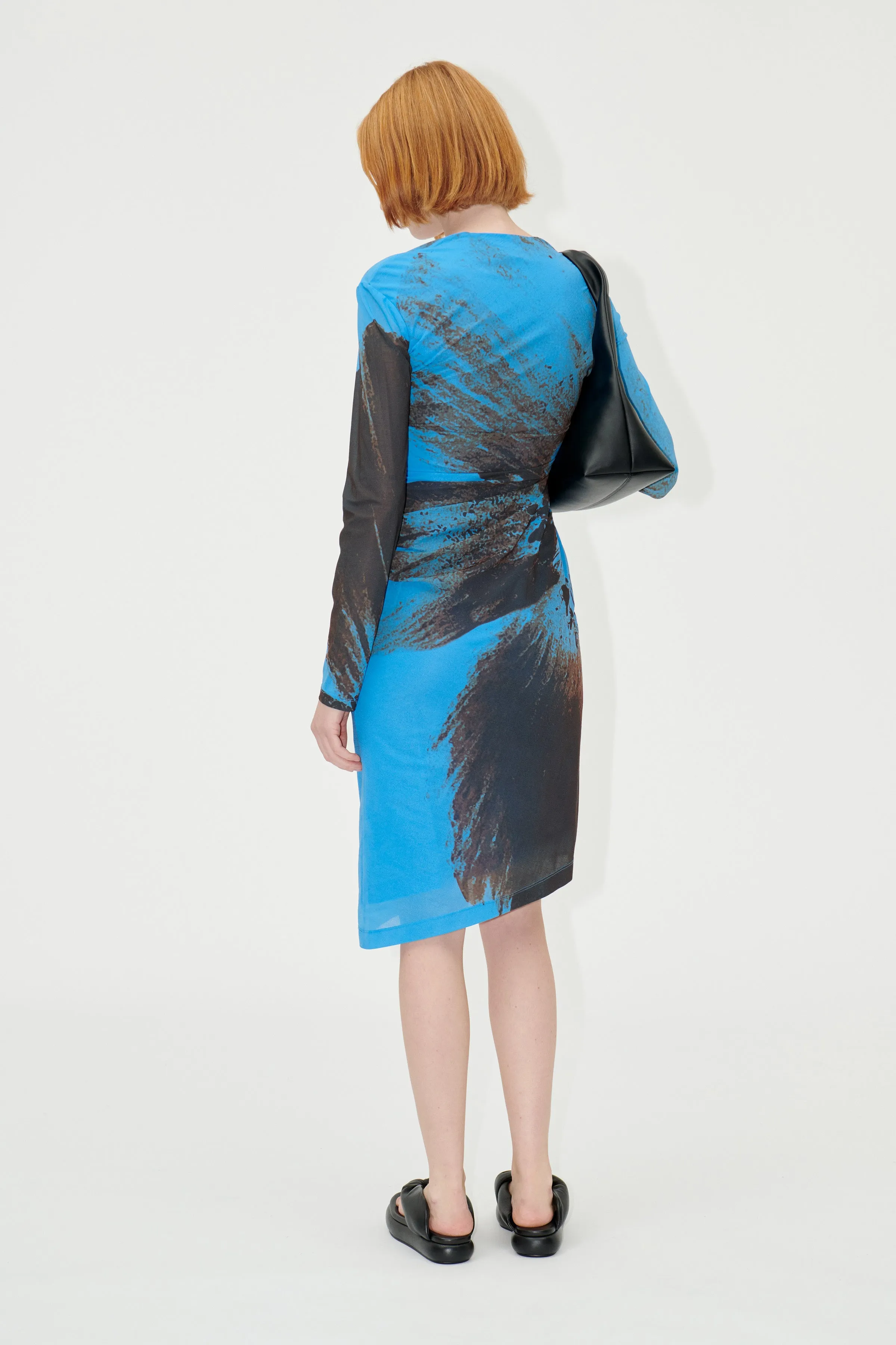 SGLeonora Dress - Brown Brush Stroke Poppy