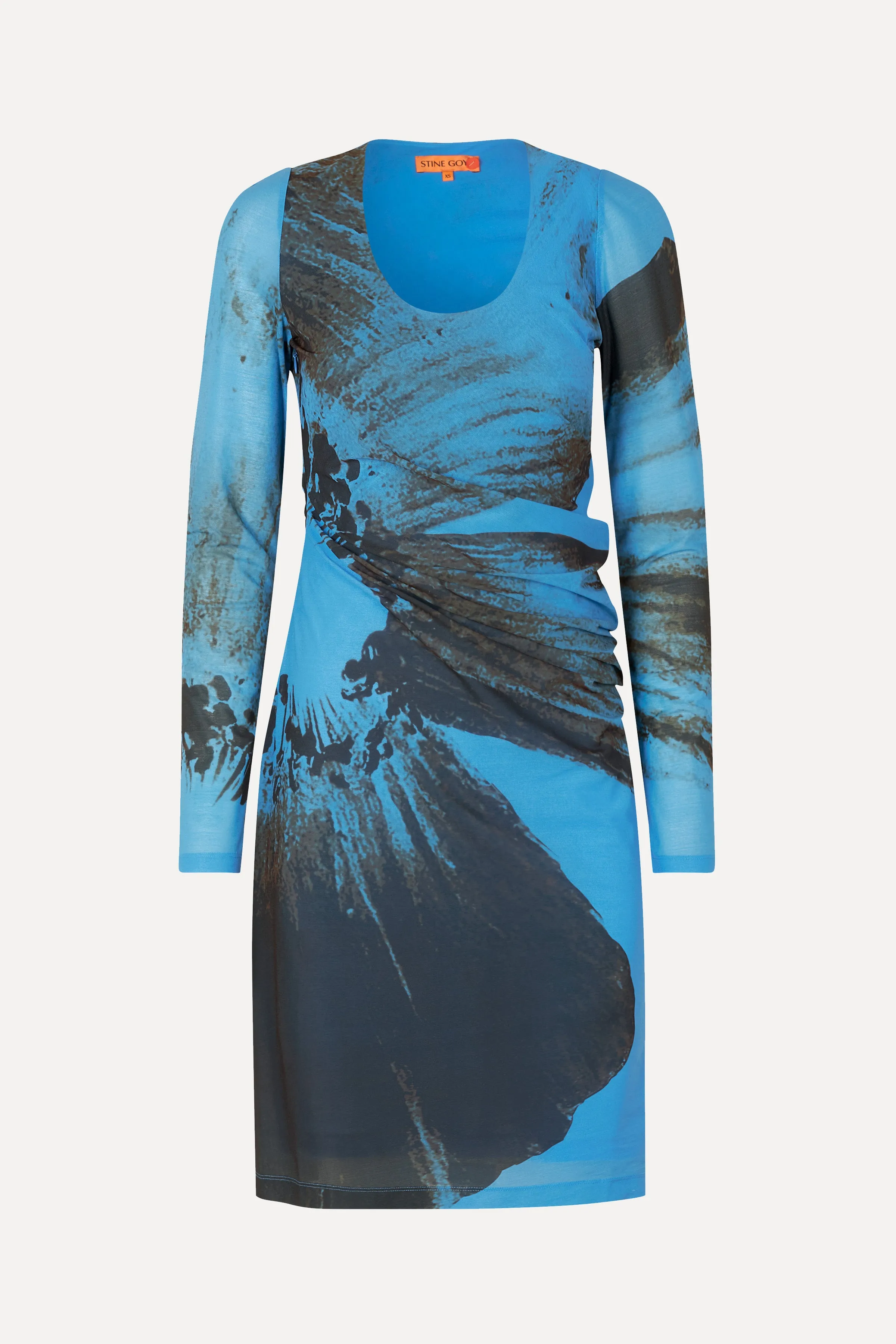 SGLeonora Dress - Brown Brush Stroke Poppy