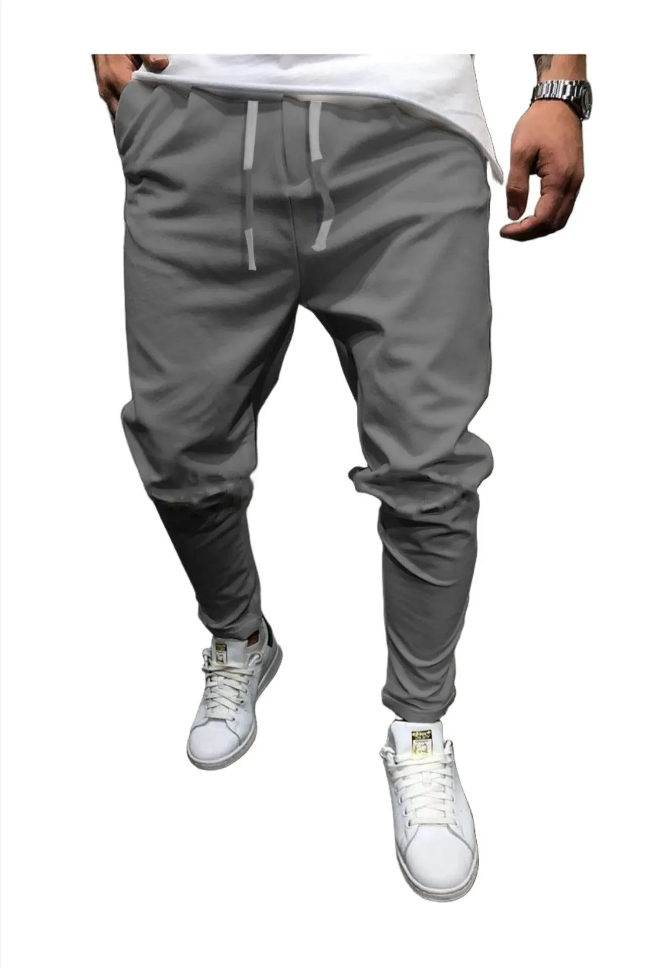 Solid Color Cropped Joggers