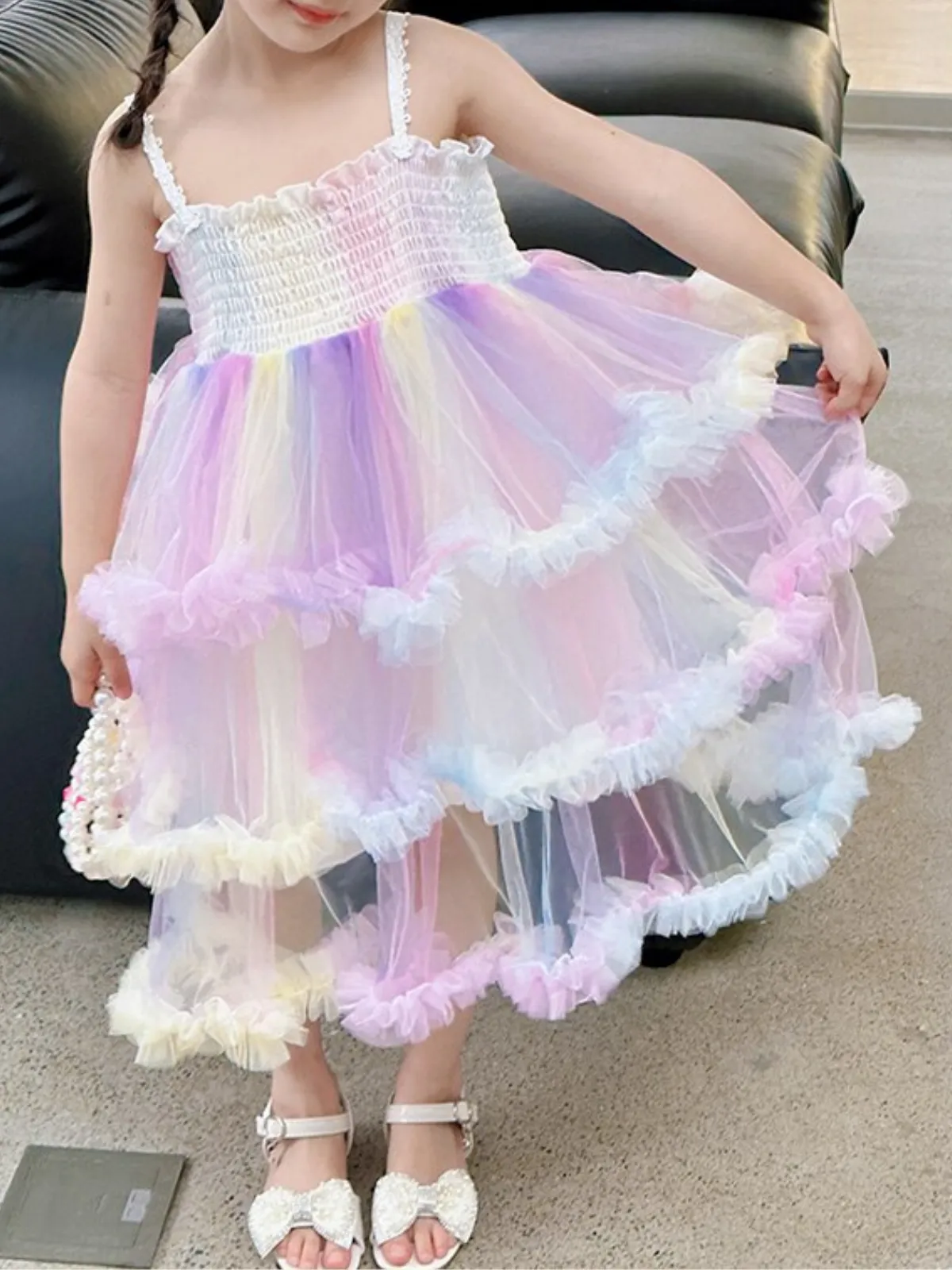 Taking Flight Butterfly Tiered Smocked Dress