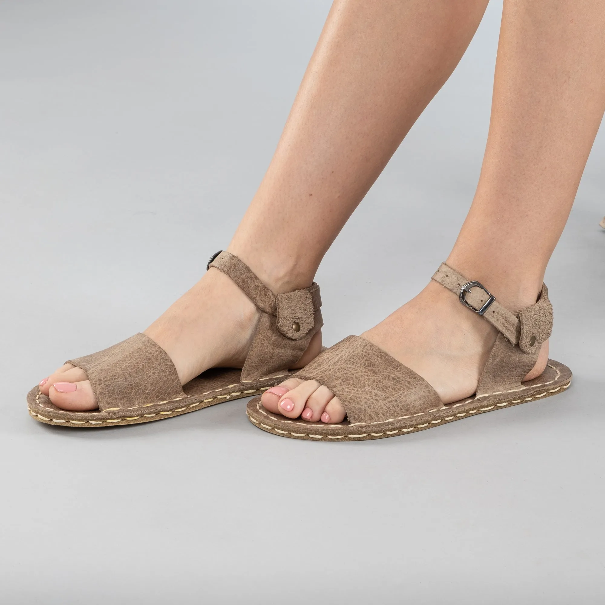 Tan Opened Toe Barefoot Sandals