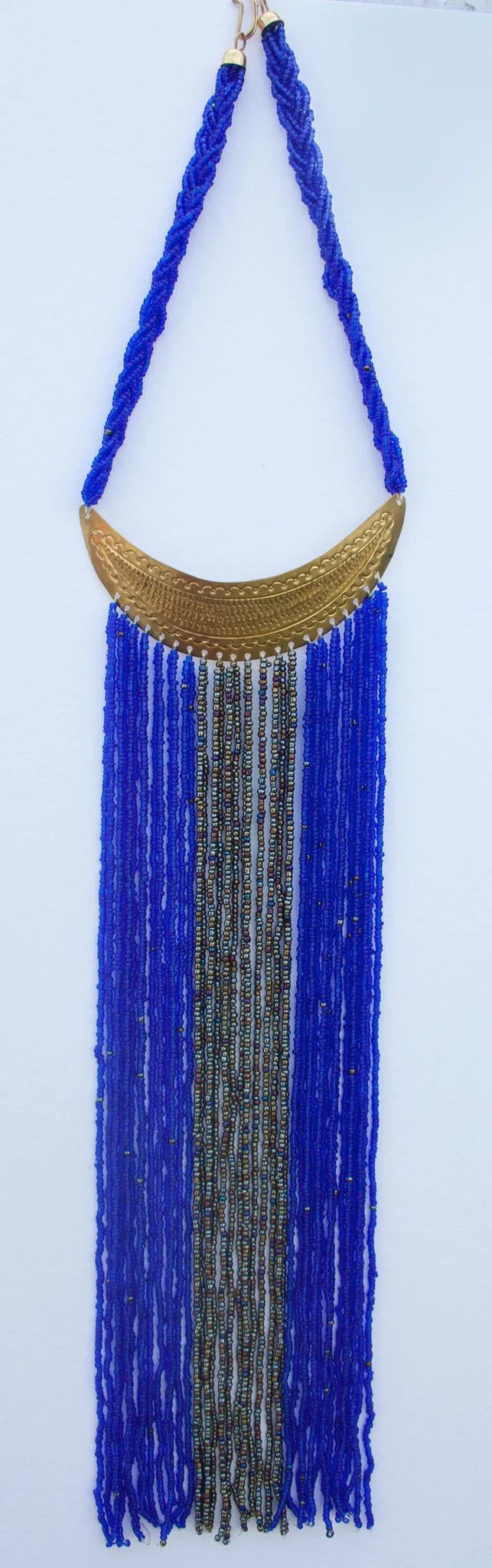 Tassell necklace made with beads.