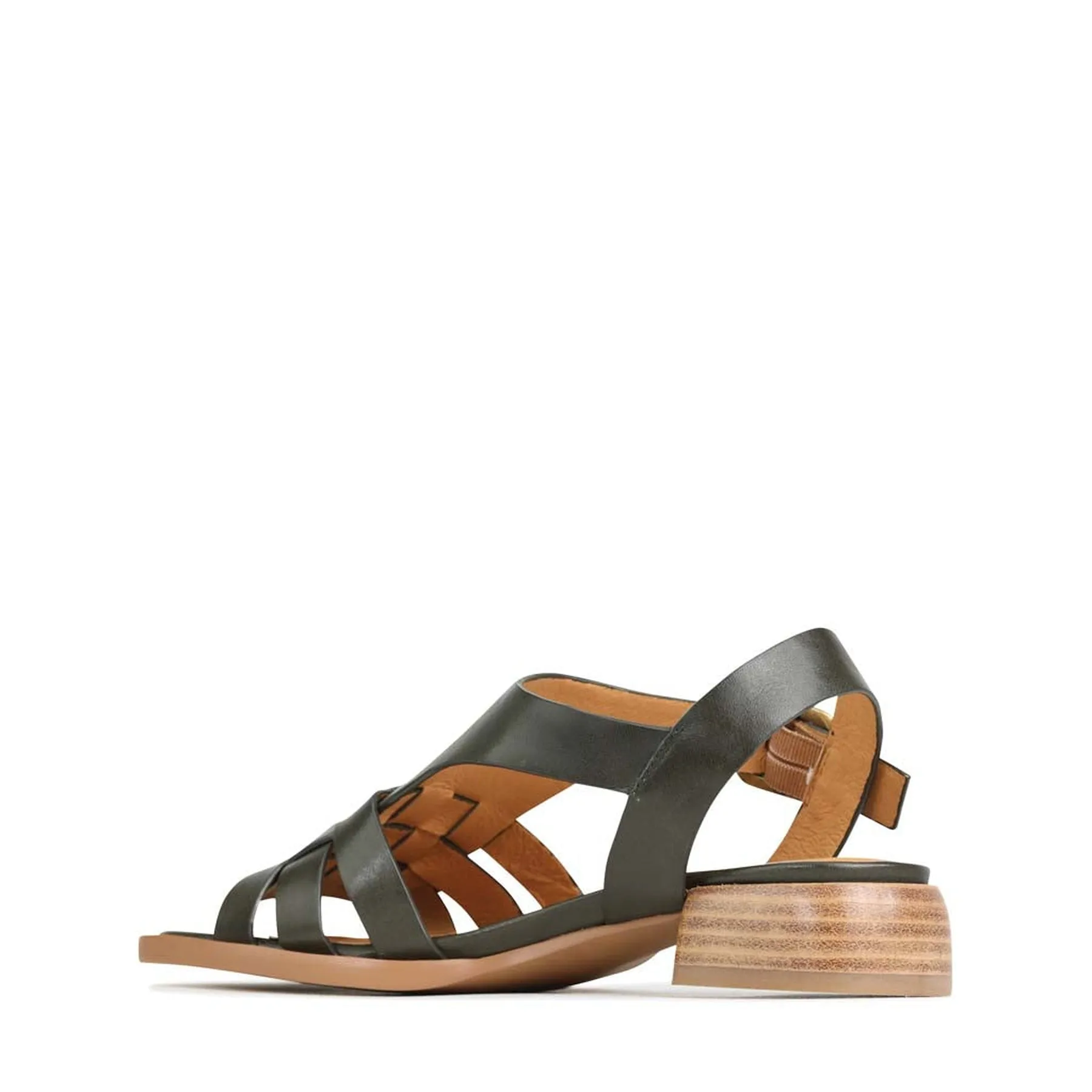 TERRI LEATHER ANKLE STRAP SANDALS