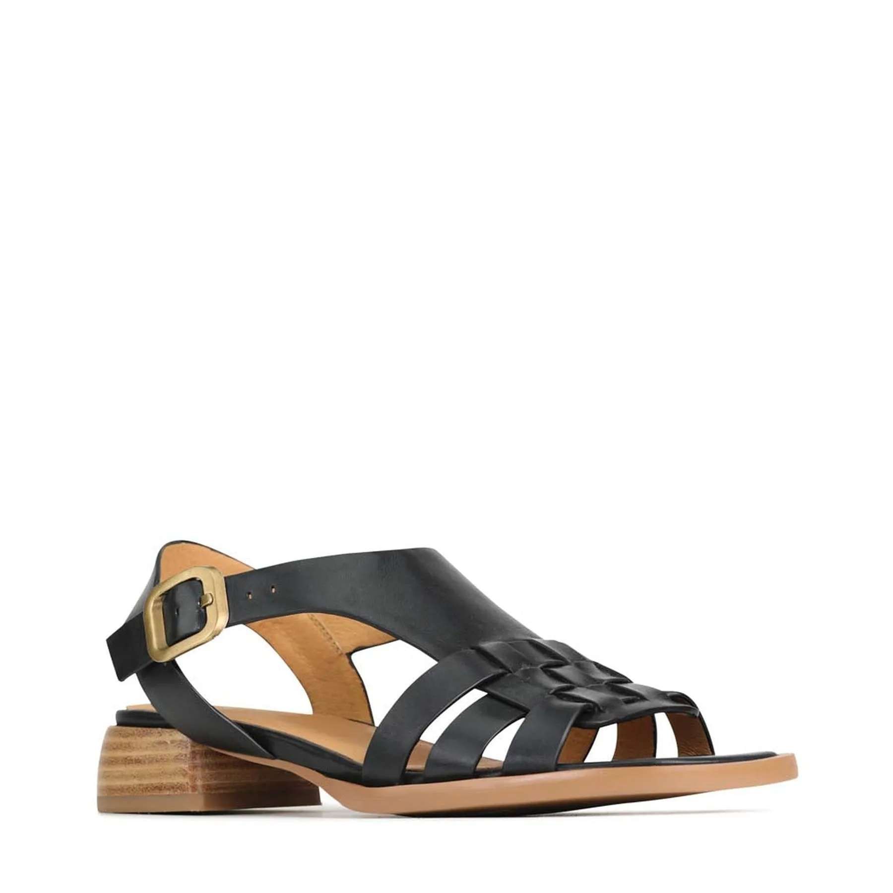 TERRI LEATHER ANKLE STRAP SANDALS