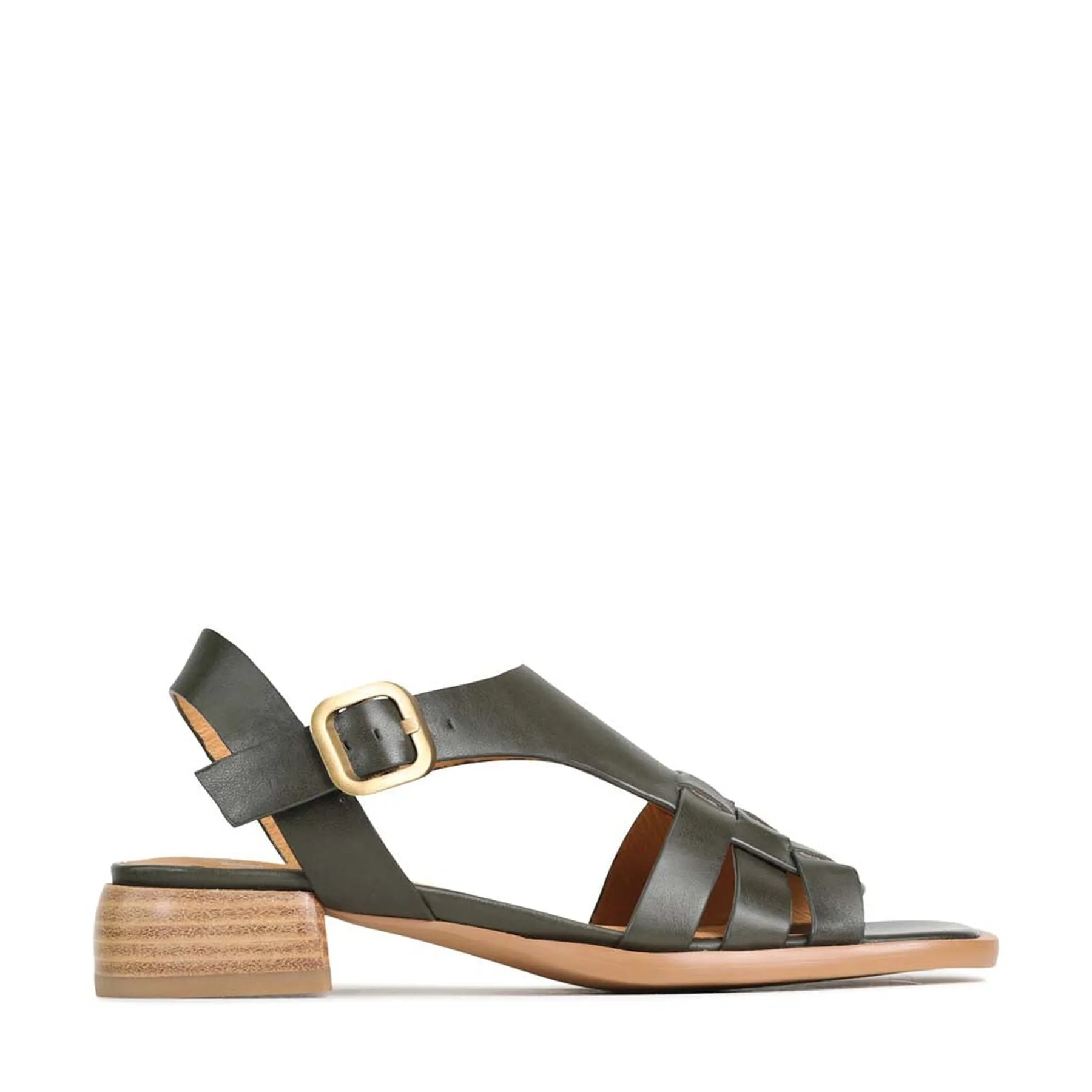 TERRI LEATHER ANKLE STRAP SANDALS