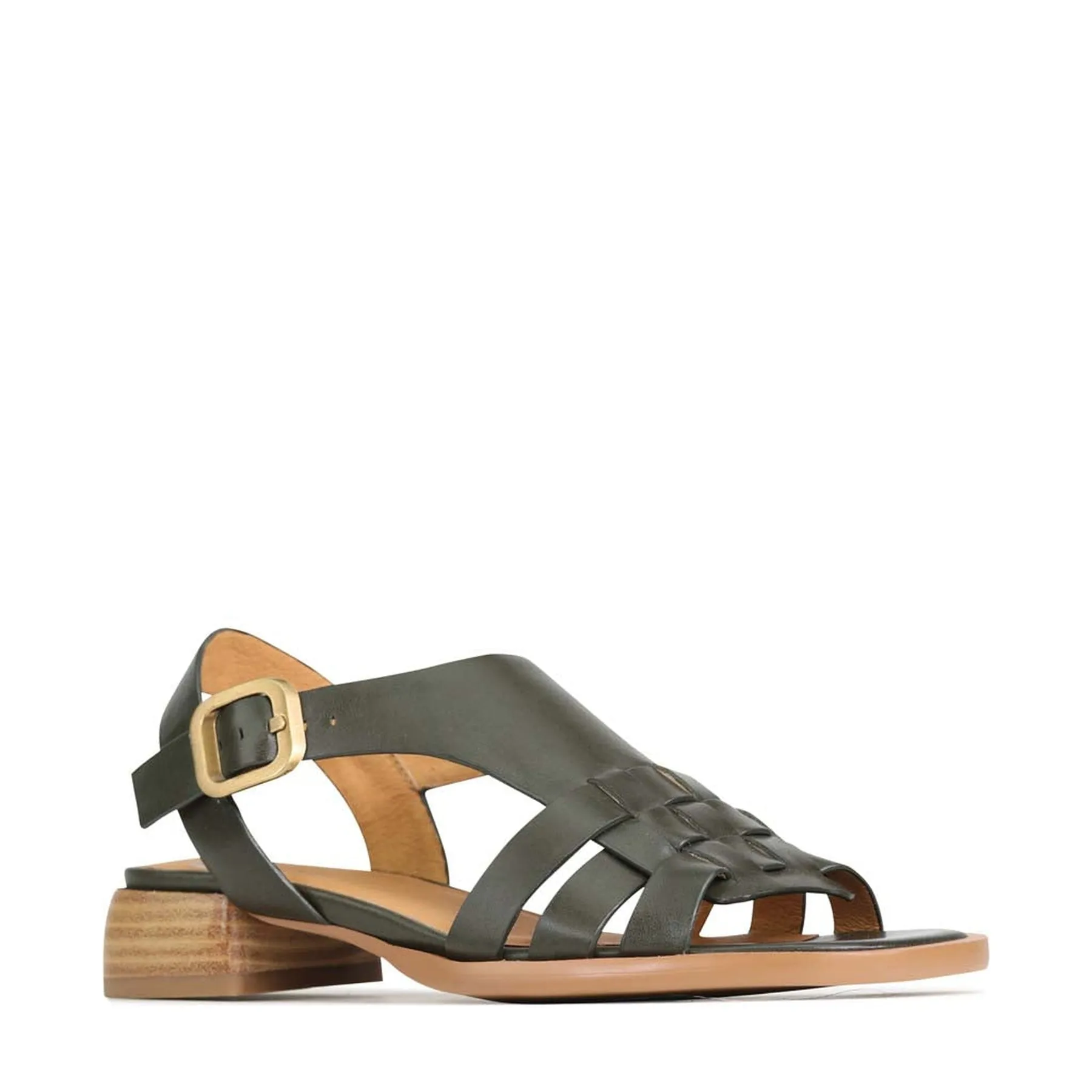 TERRI LEATHER ANKLE STRAP SANDALS