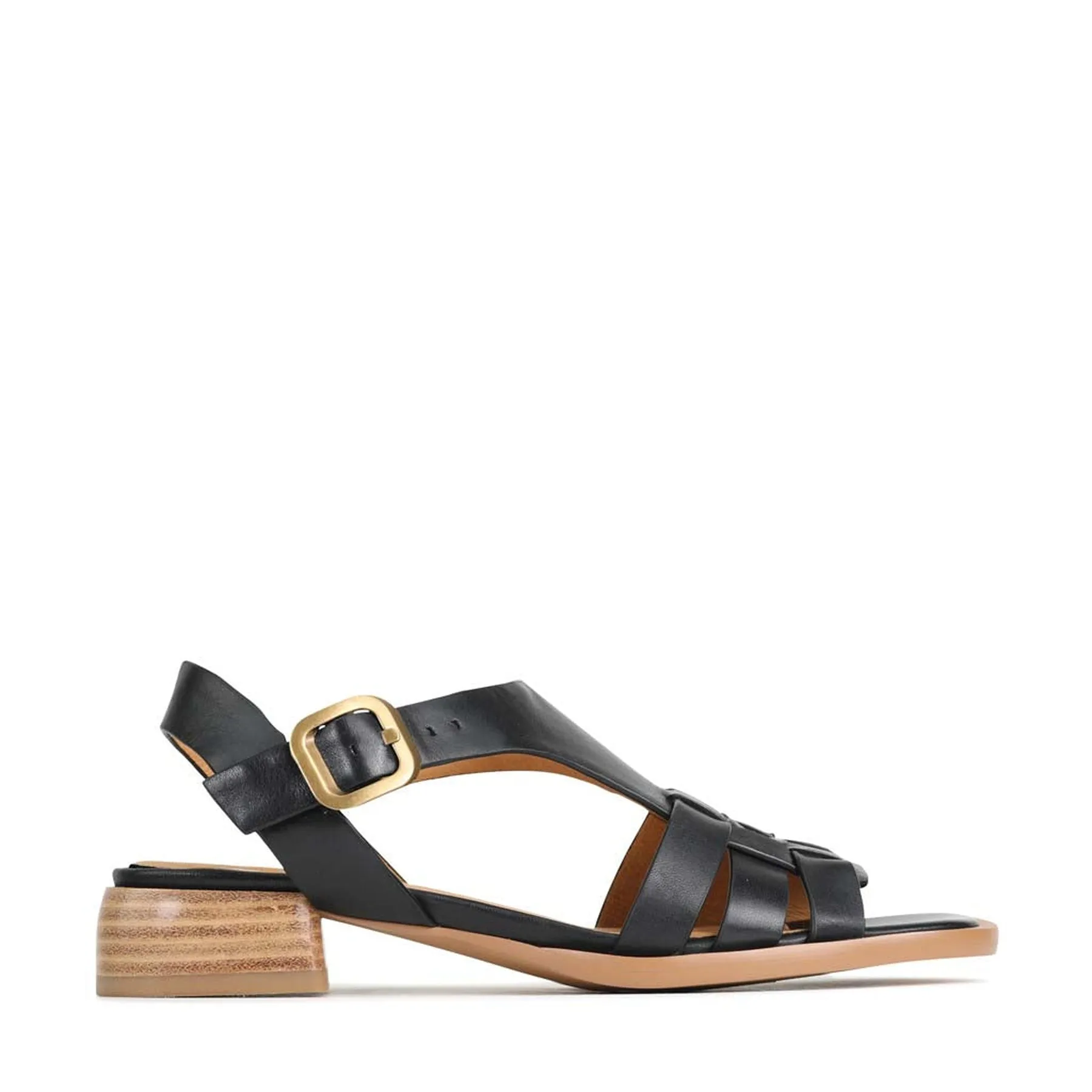 TERRI LEATHER ANKLE STRAP SANDALS