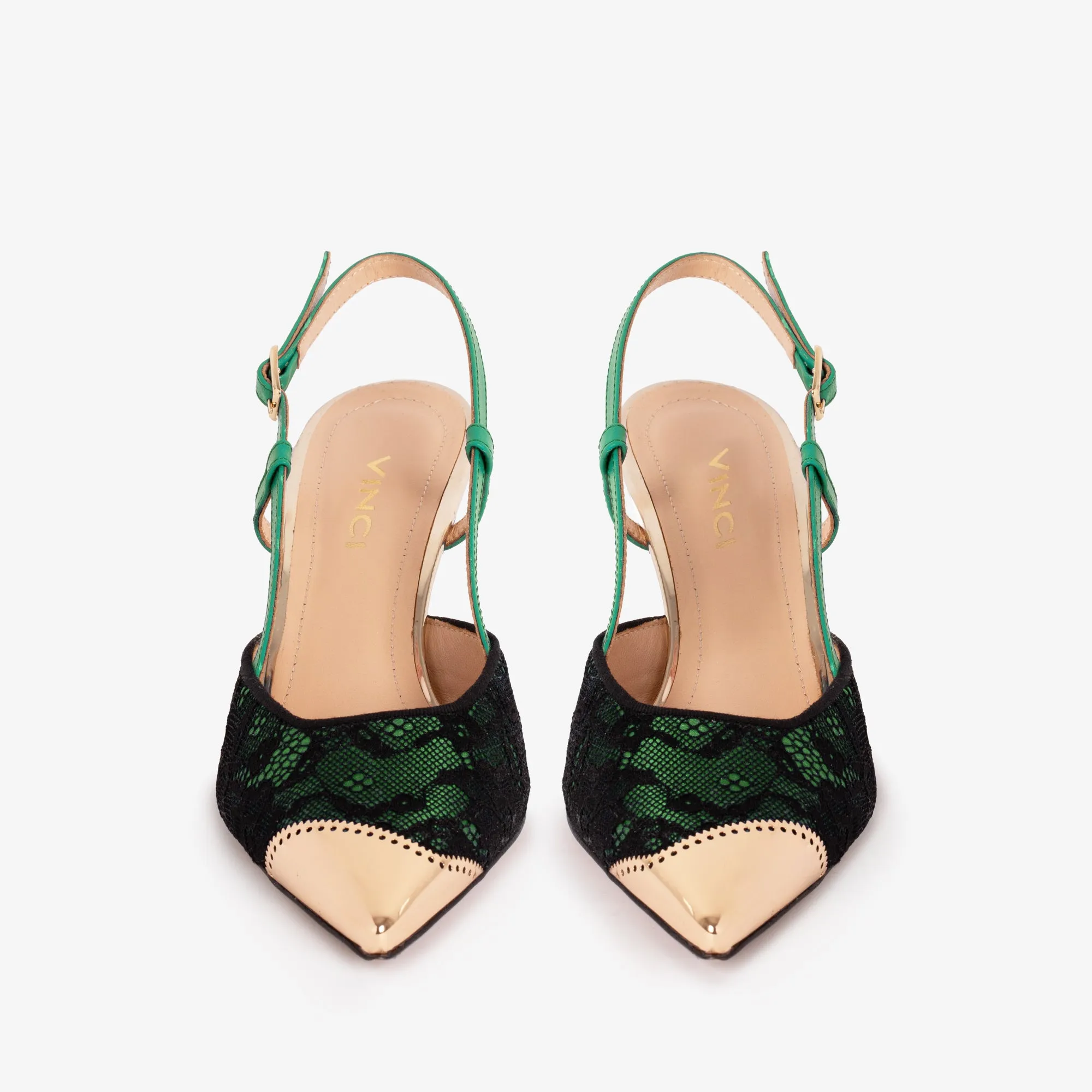 The Bali Green Leather Slingback Women Sandal