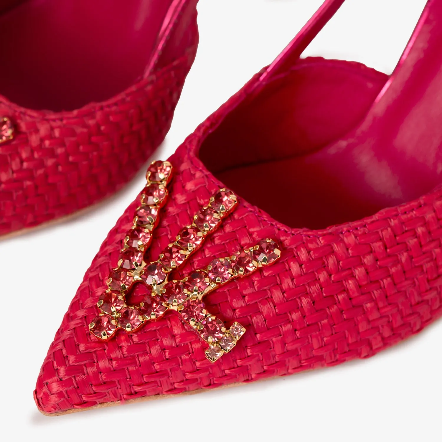 The Luna Fuchsia Leather Slingback Women Sandal