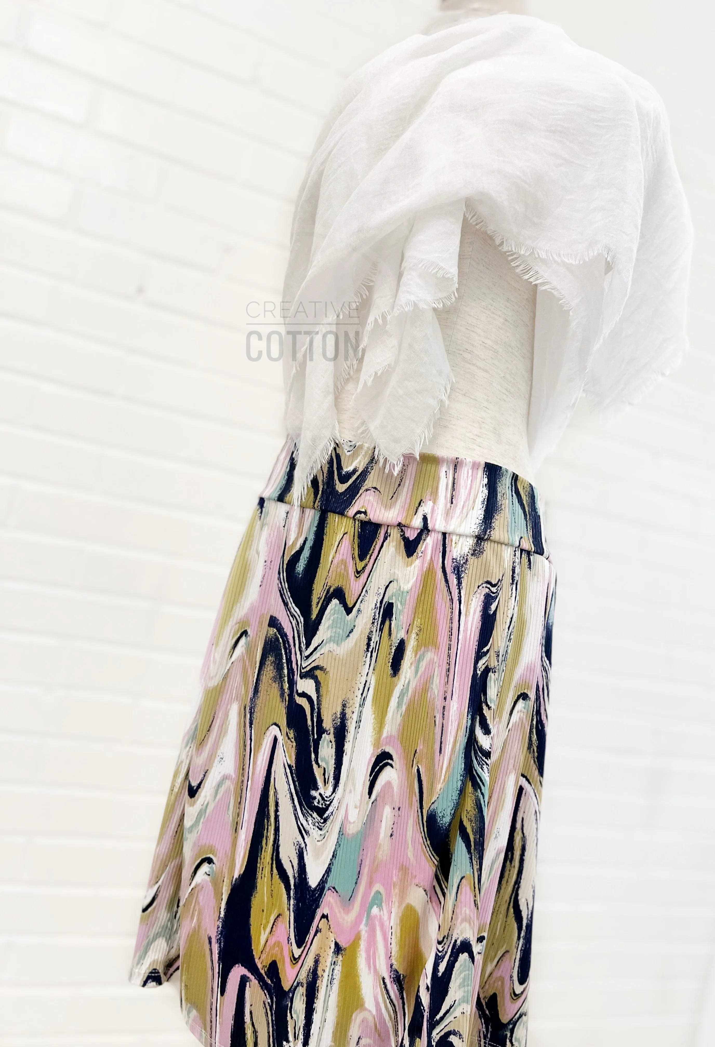 The Market Skirt in Marble