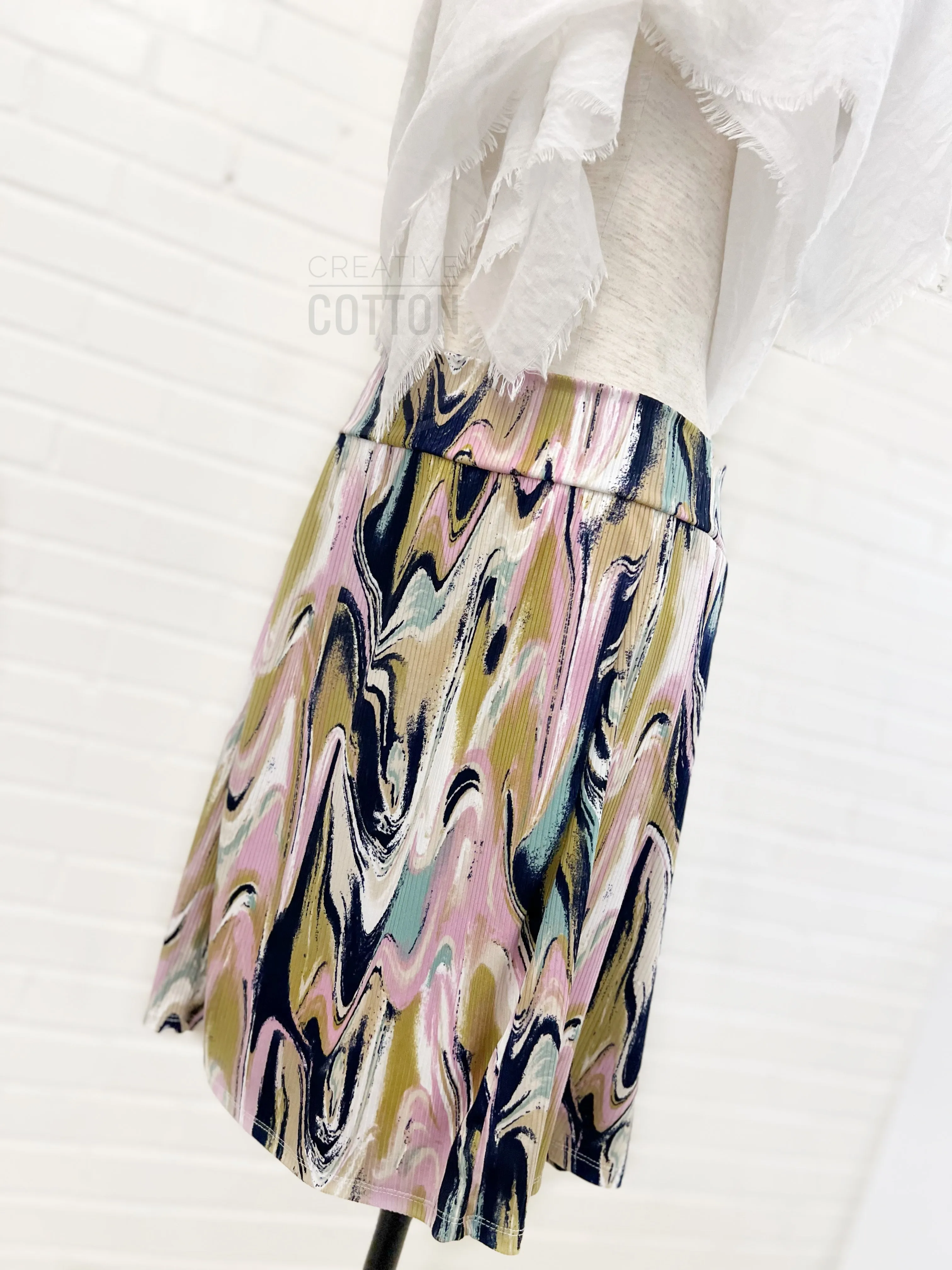 The Market Skirt in Marble