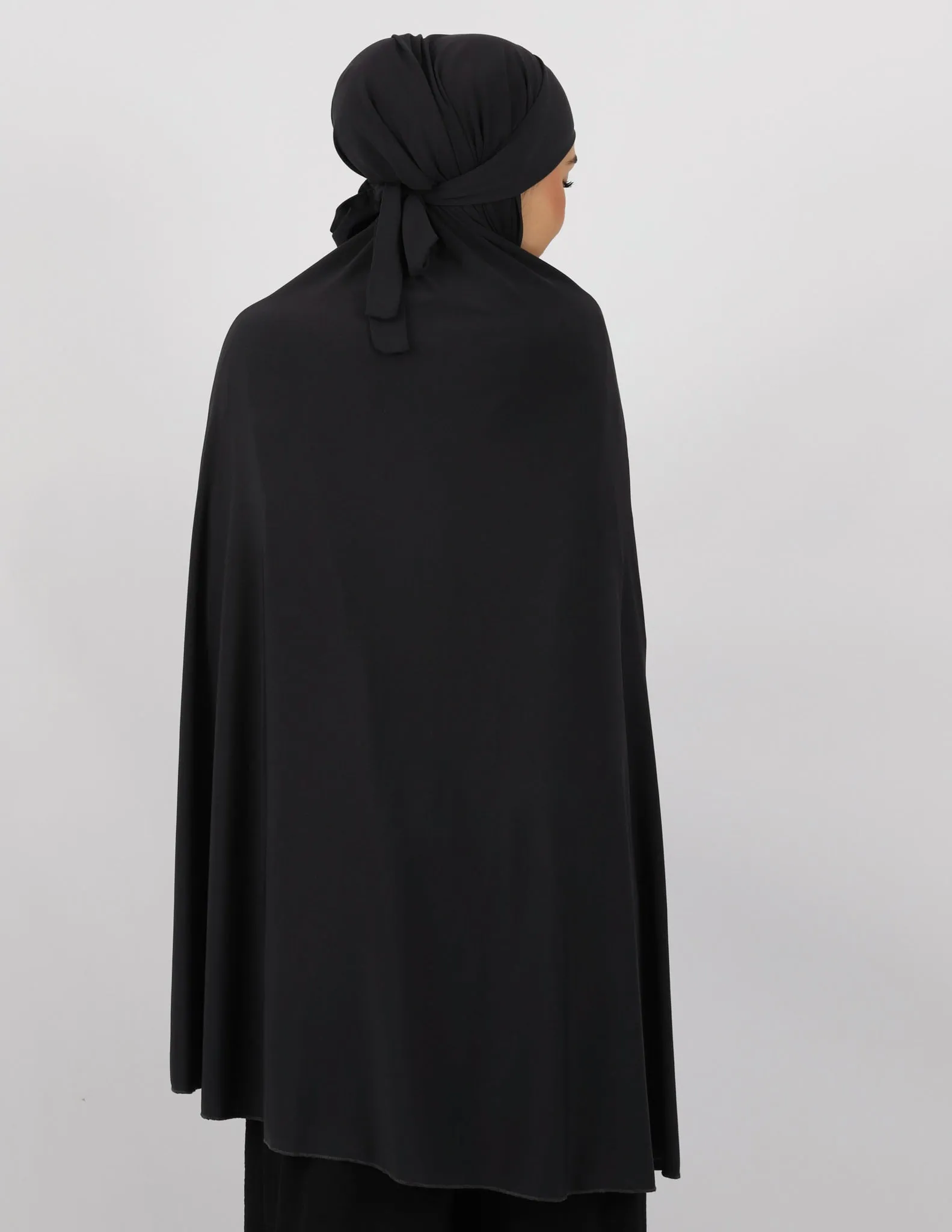 Tie Back Jilbab No Sleeves - Shades of Black