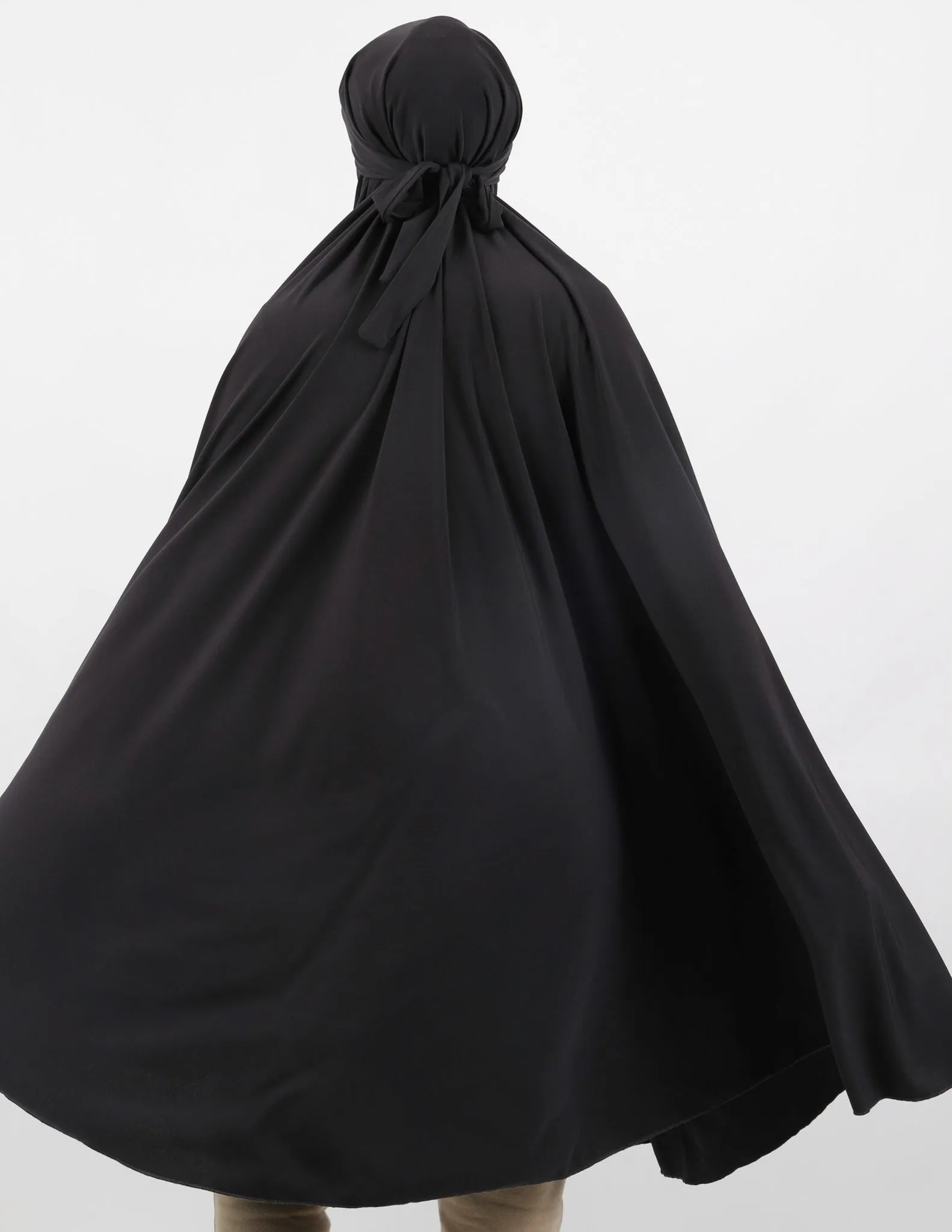 Tie Back Jilbab No Sleeves - Shades of Black