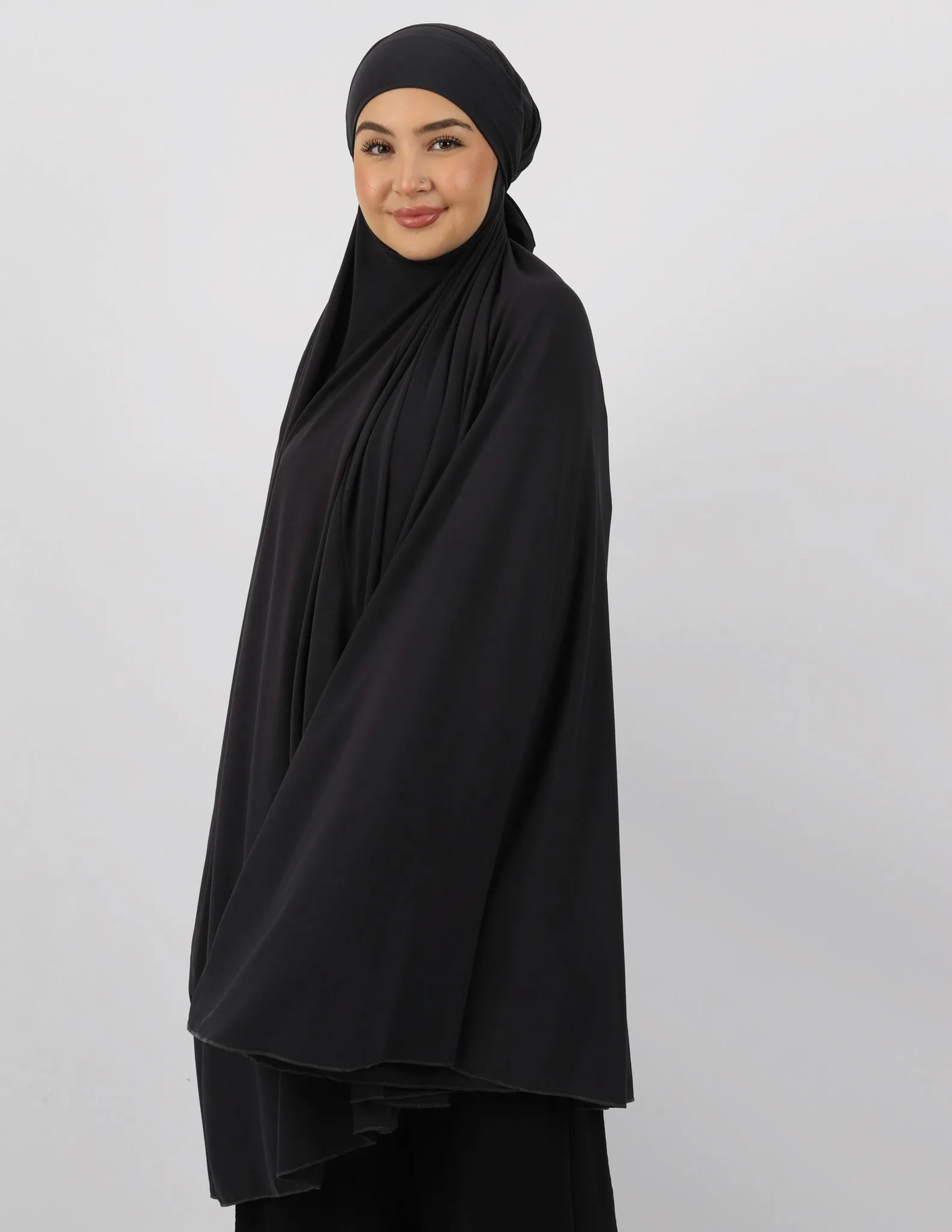 Tie Back Jilbab No Sleeves - Shades of Black